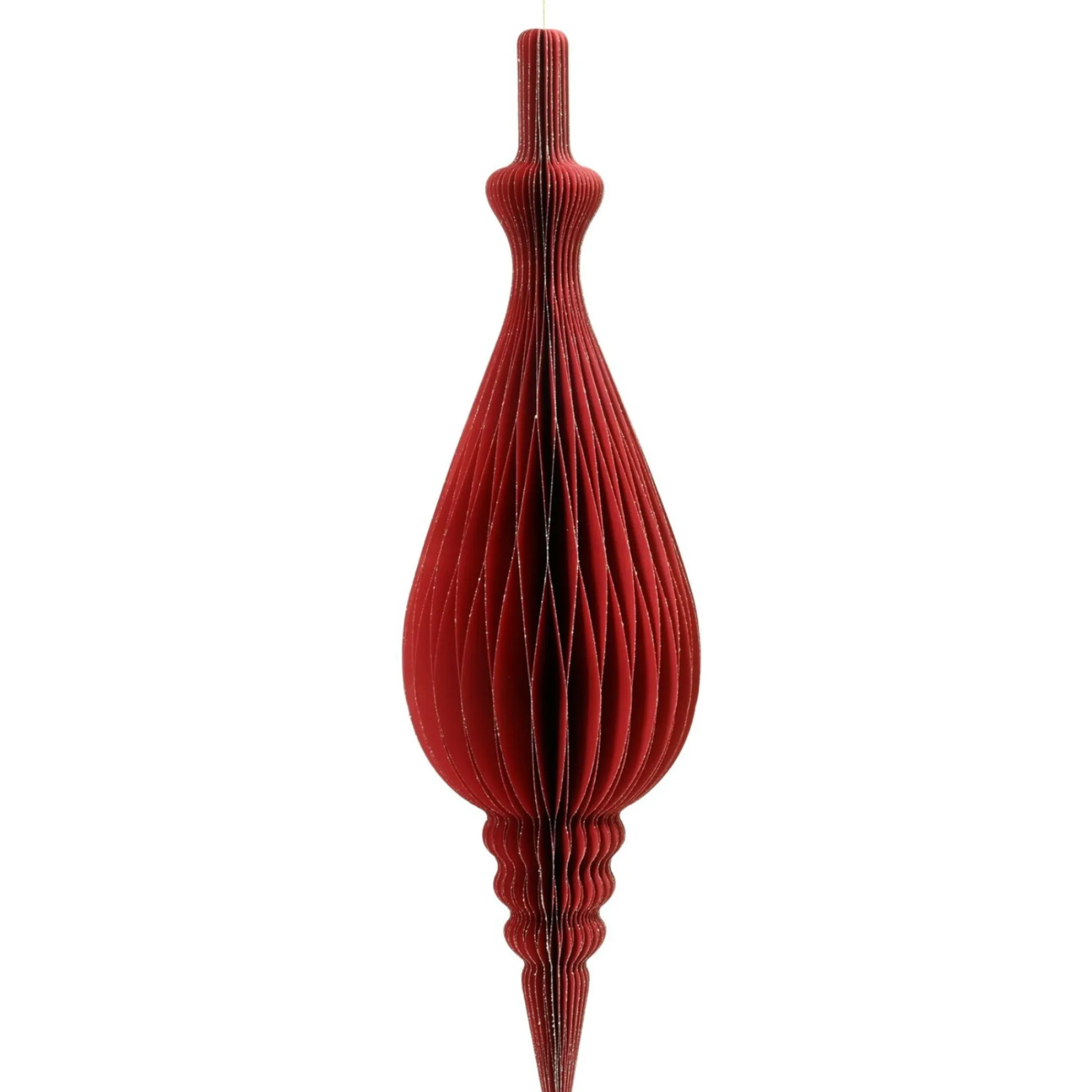 Decoris Kerstdecoratie|Kerstballen>Hanger papier pegel rood 80 cm