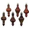 Decoris Kerstdecoratie|Kerstballen>Hanger pegel glas rood 16 cm