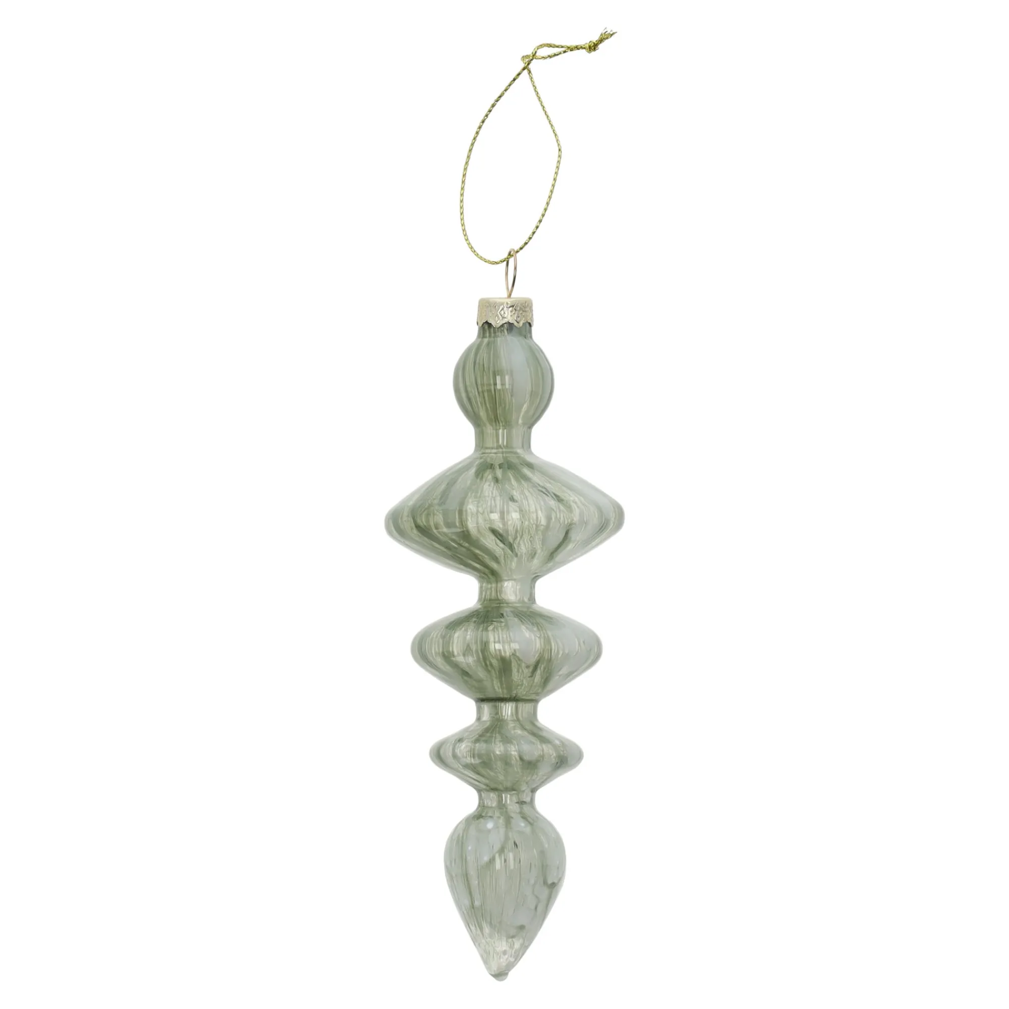 Kerstballen|Kerstdecoratie>Hanger pegel groen 5 x 15 cm