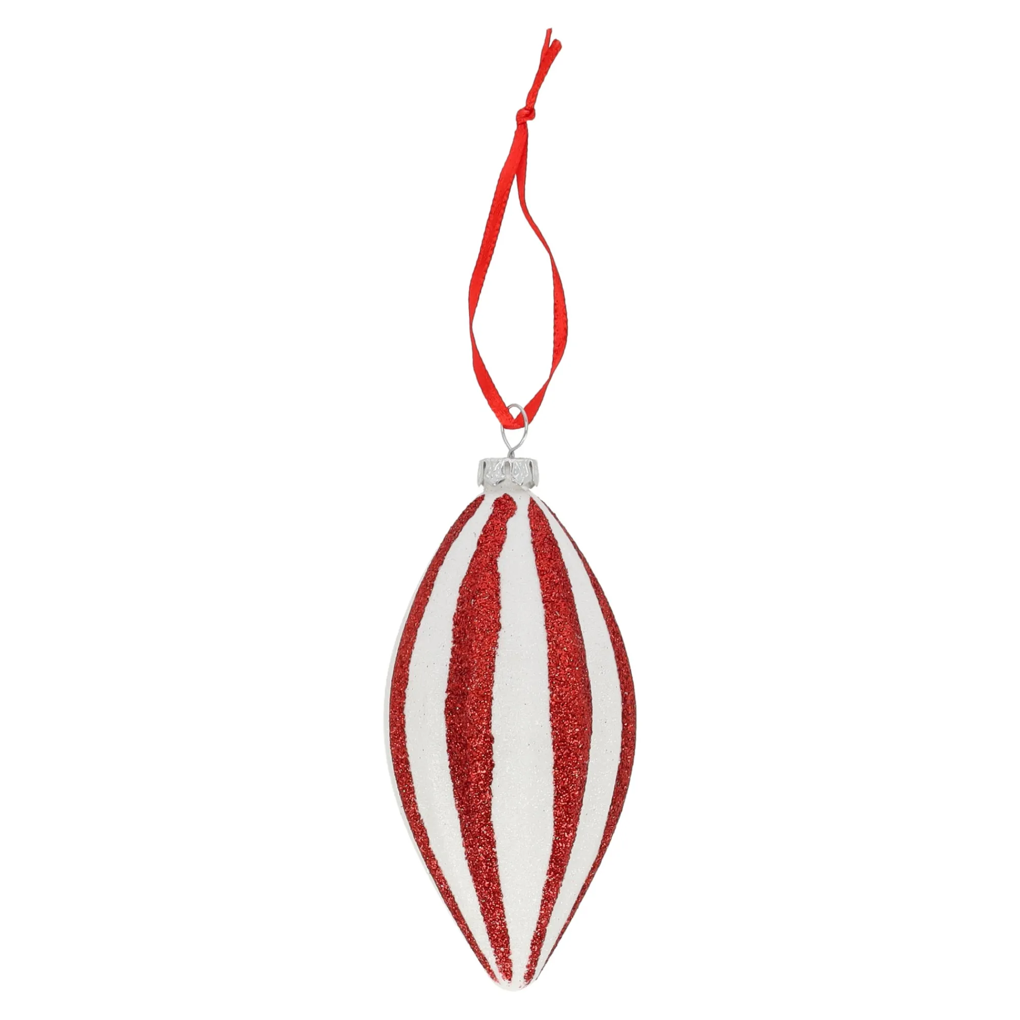 Kerstballen|Kerstdecoratie>Hanger pegel snoep rood 6 x 10 cm