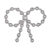 Boltze home Kerstdecoratie|Kerstballen>Hanger strik Bowi zilver 10x9cm