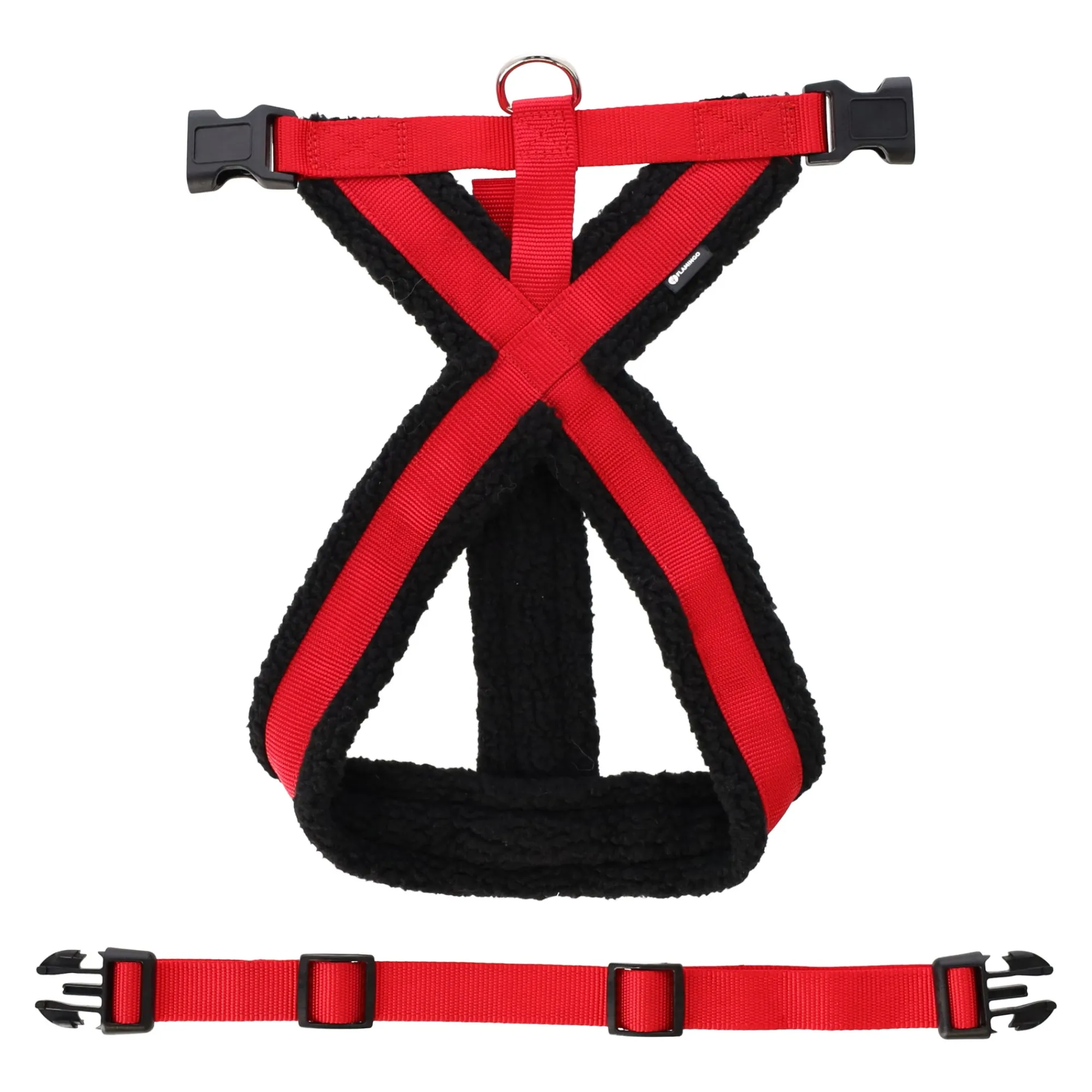 Flamingo Hondentuig>Harnas Palos S rood 52-60 cm
