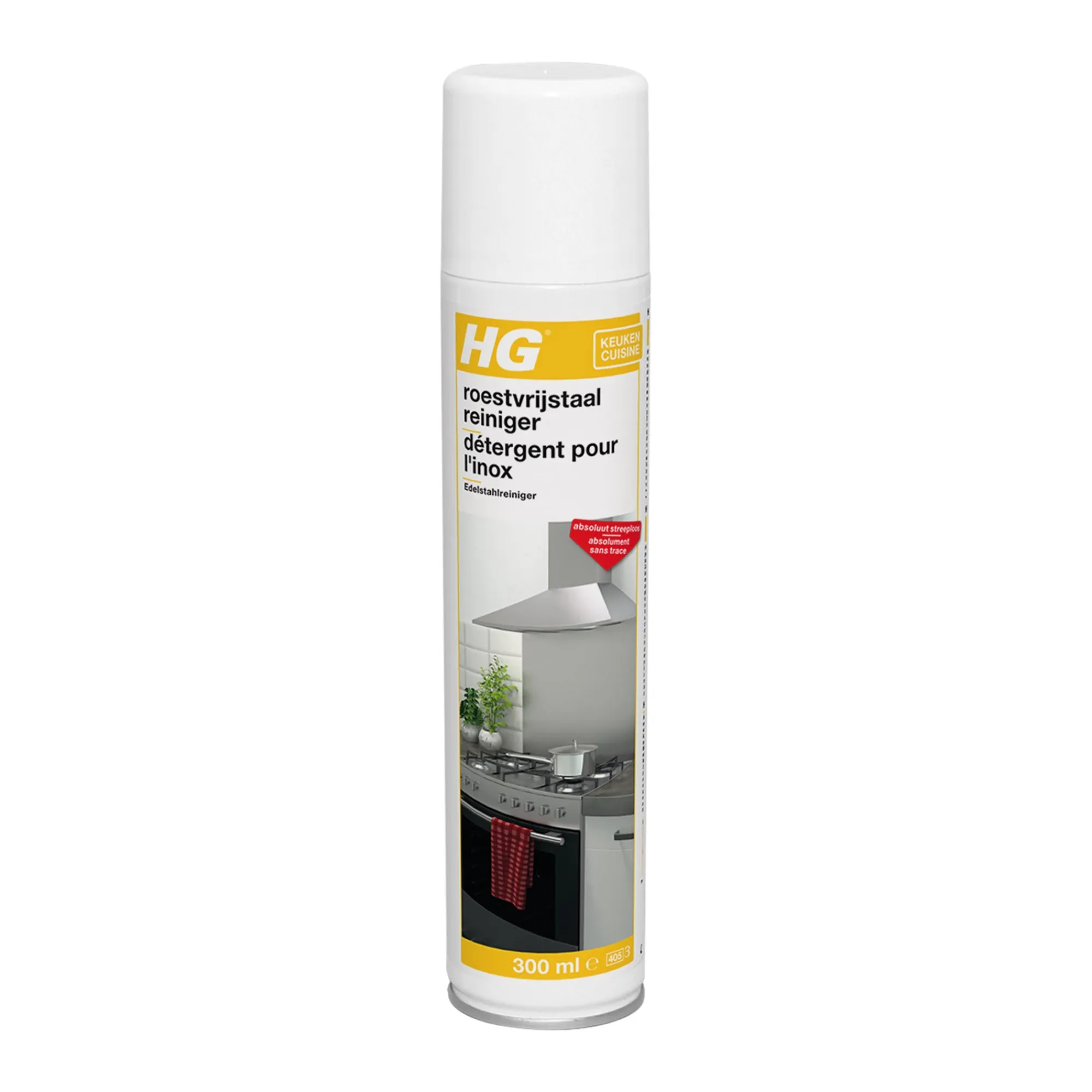HG Schoonmaken>roestvrijstaal reiniger