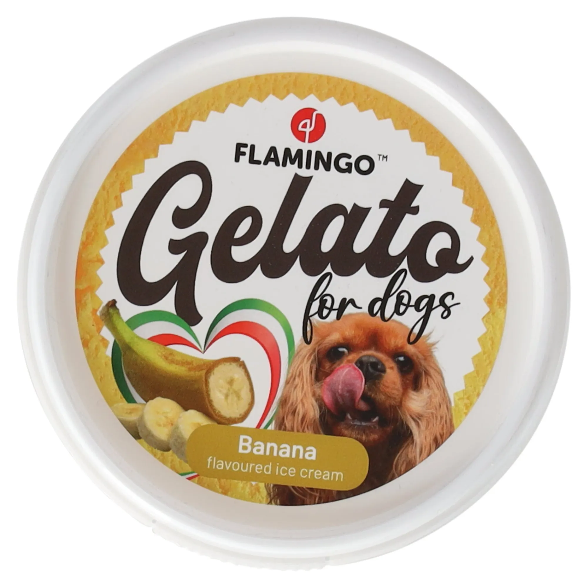 Flamingo Hondensnacks>Hondenijs Gelato ananas/banaan/framboos