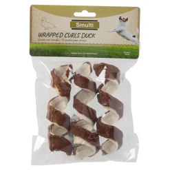 Smulti Hondensnacks>Hondensnack curl eend 15cm 3st