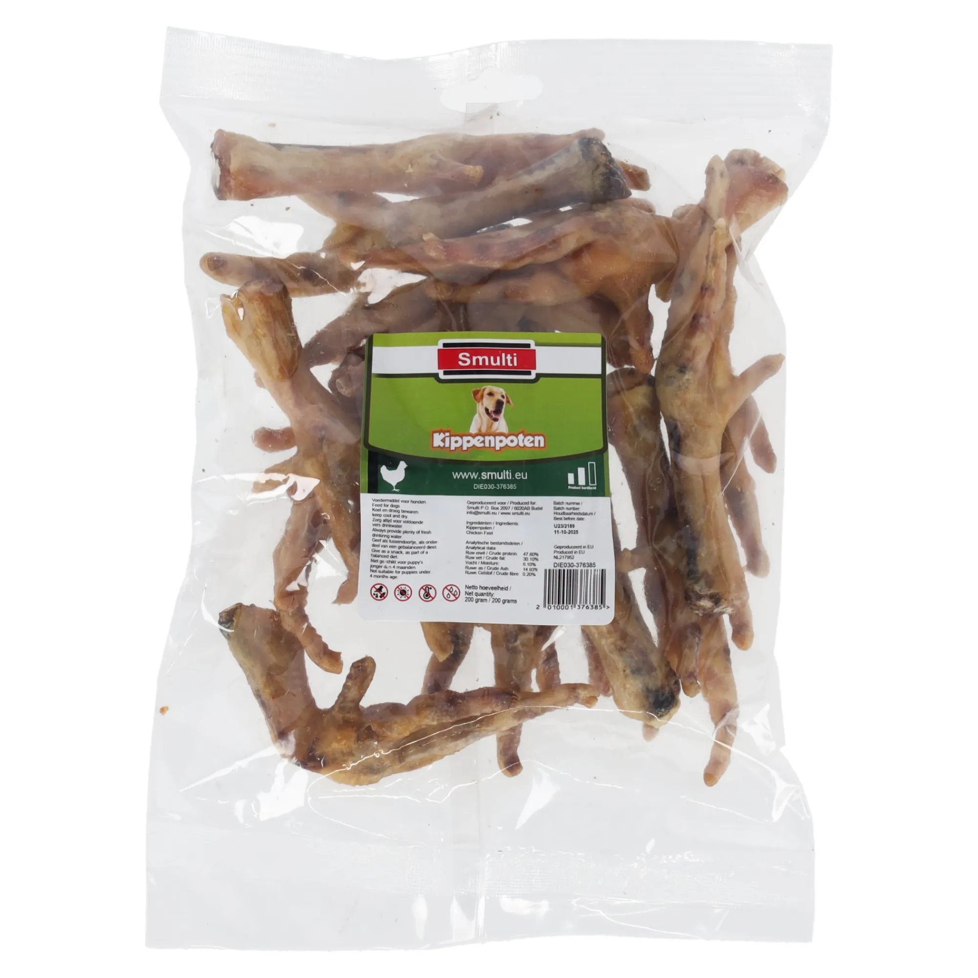 Smulti Hondensnacks>Hondensnack kippenpoten 200g