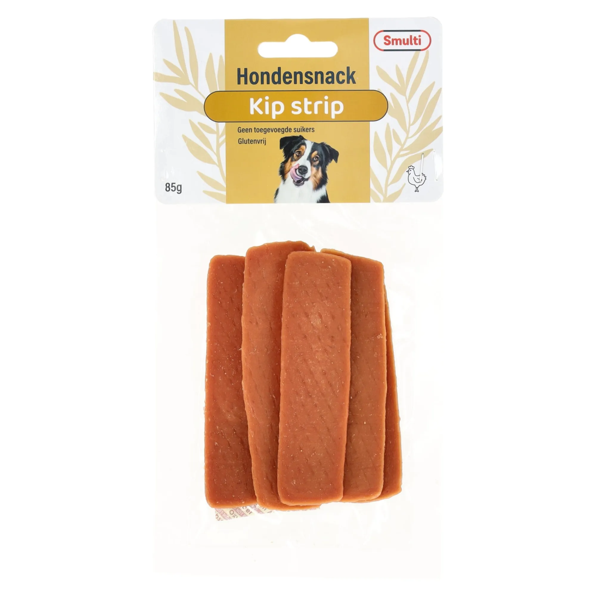 Smulti Hondensnacks>Hondensnack strip kip 85g