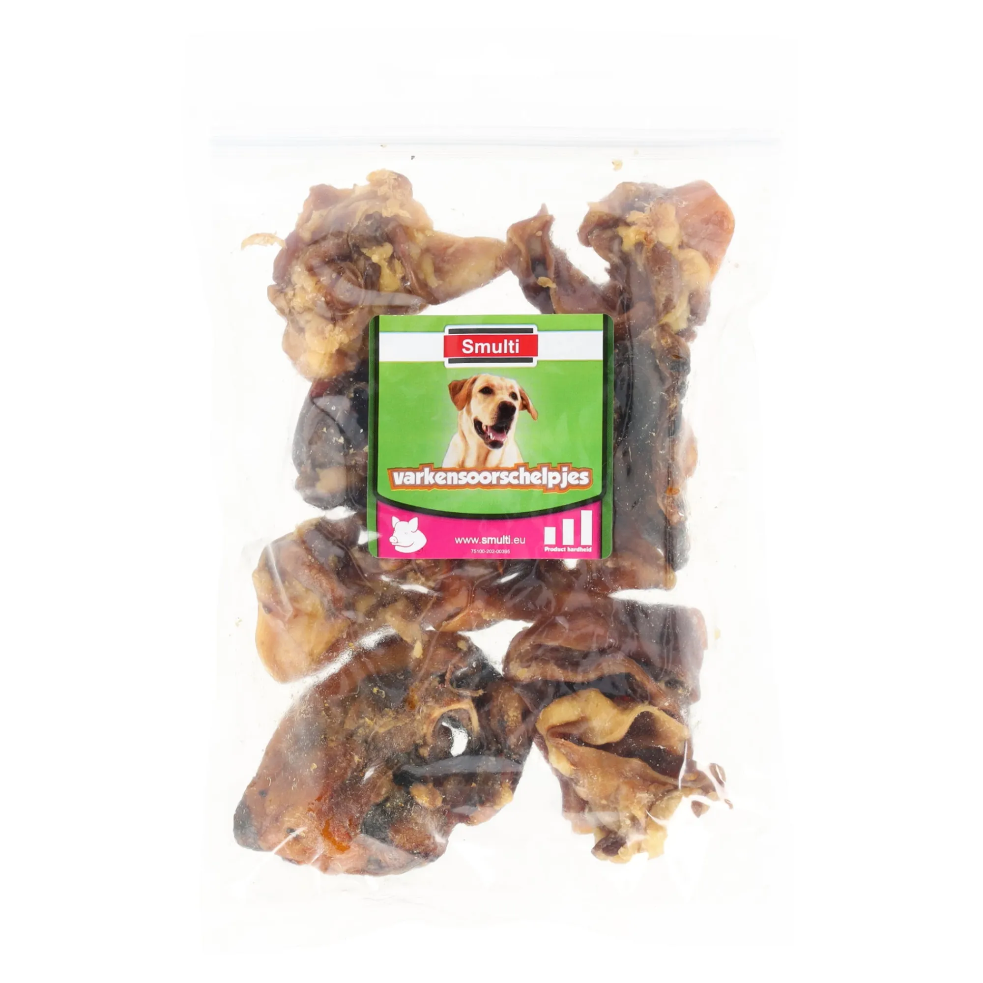 Smulti Hondensnacks>Hondensnack varkensoor schelp 250g