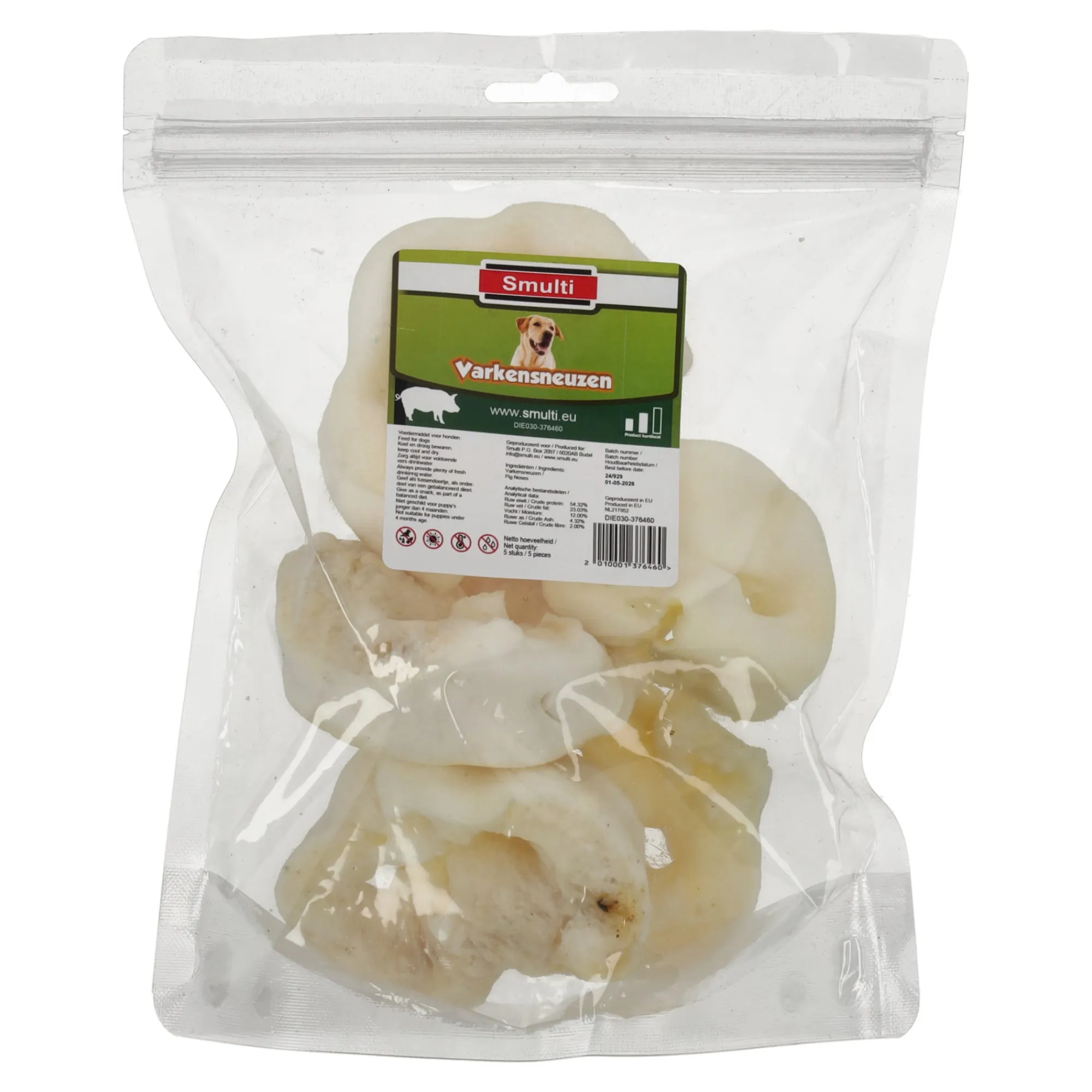 Smulti Hondensnacks>Hondensnack varkenssnuit wit 5st