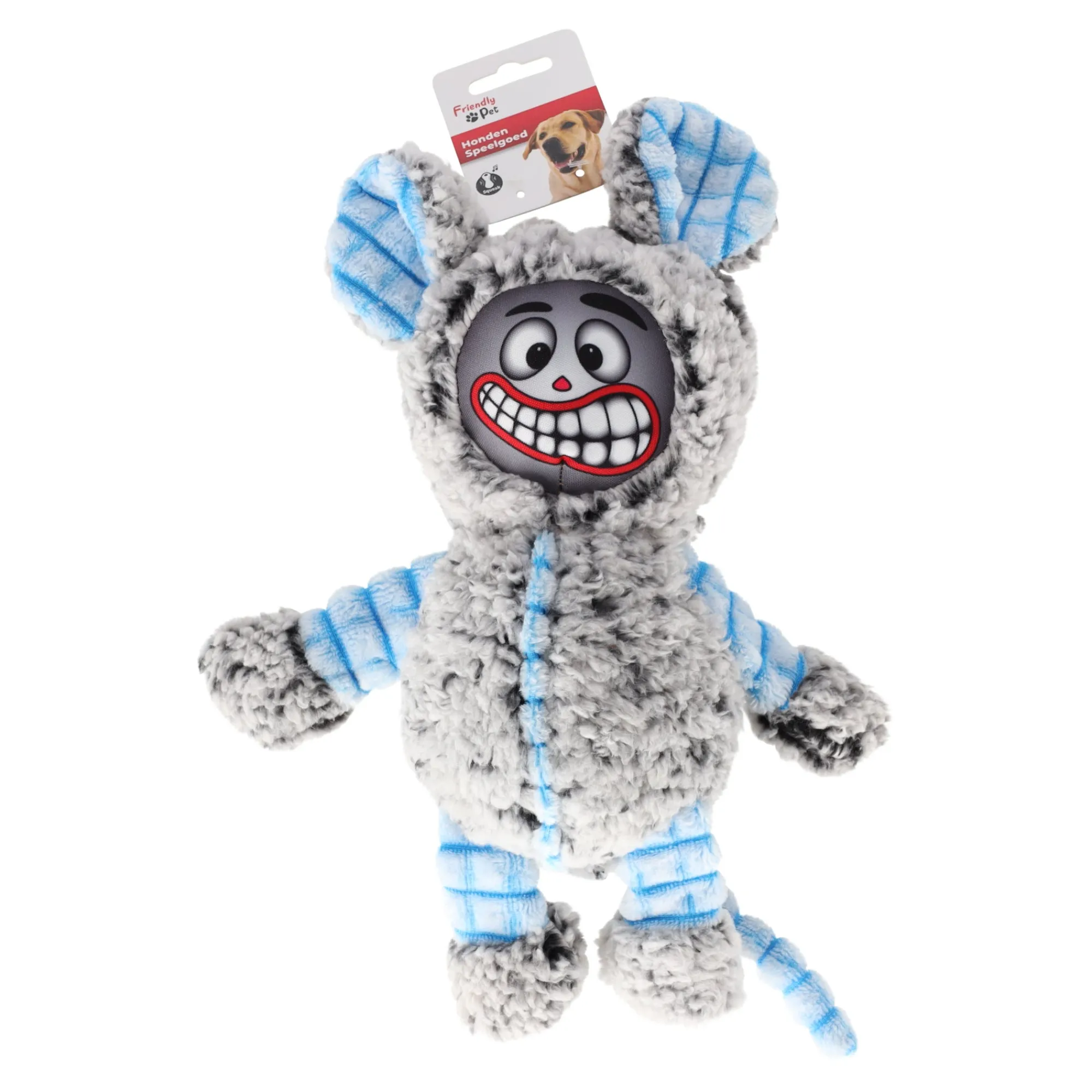 Friendly Pet Hondenspeelgoed>Hondenspeelgoed eekhoorn grijs 30x38cm