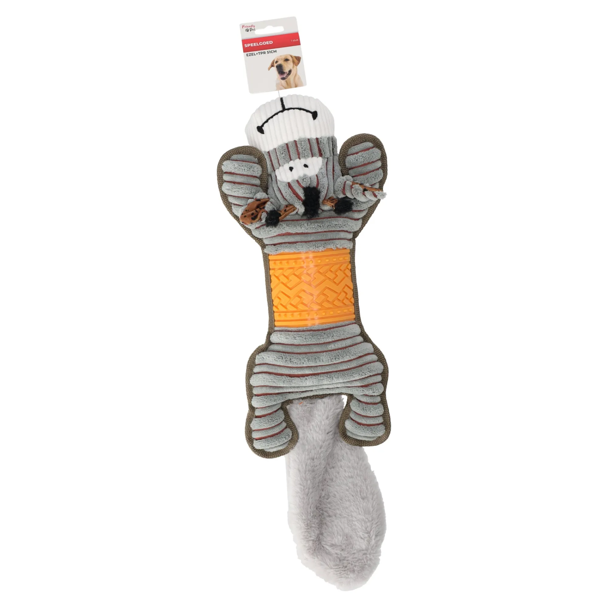 Friendly Pet Hondenspeelgoed>Hondenspeelgoed ezel+TPR 51cm