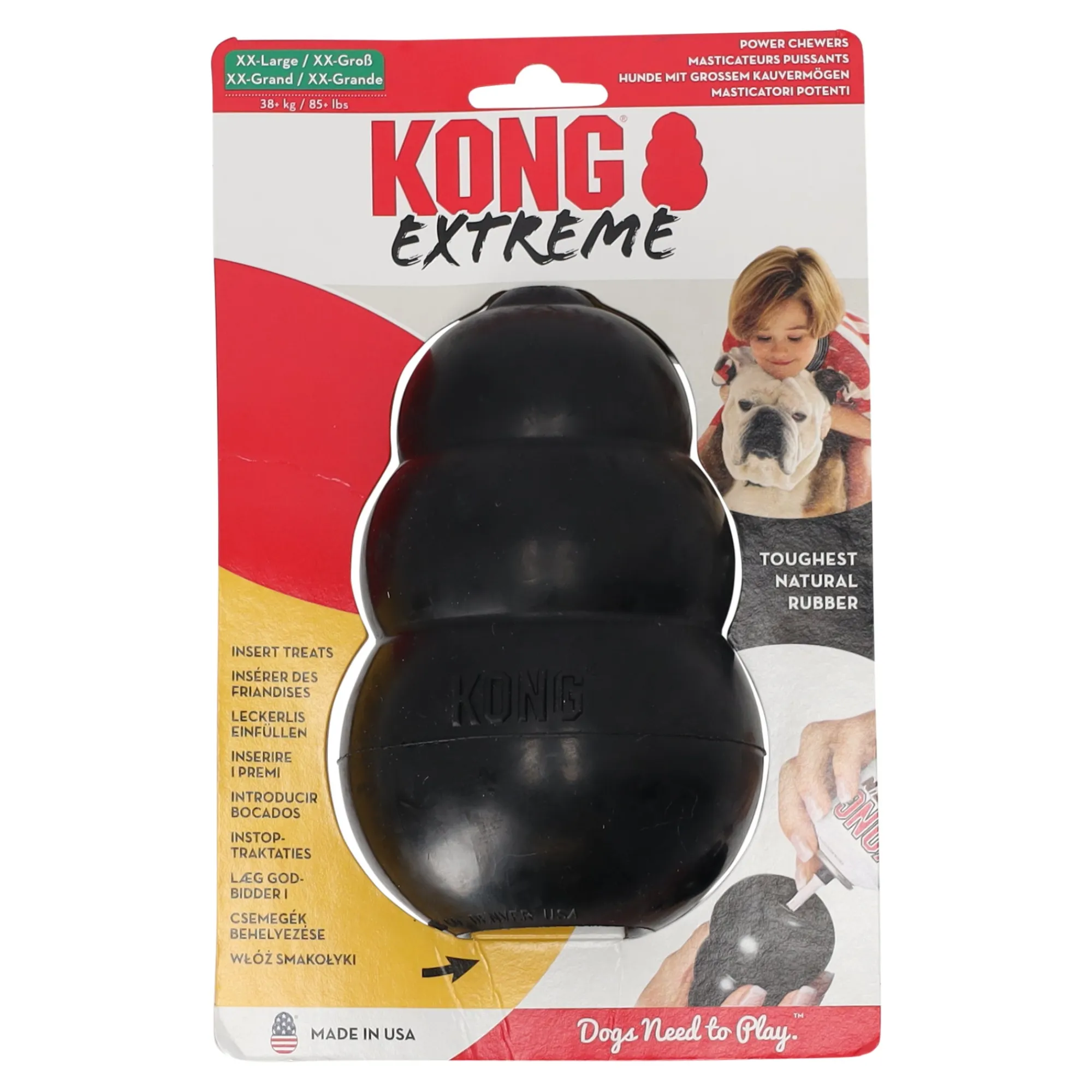 Kong Hondenspeelgoed>Hondenspeelgoed giant zwart