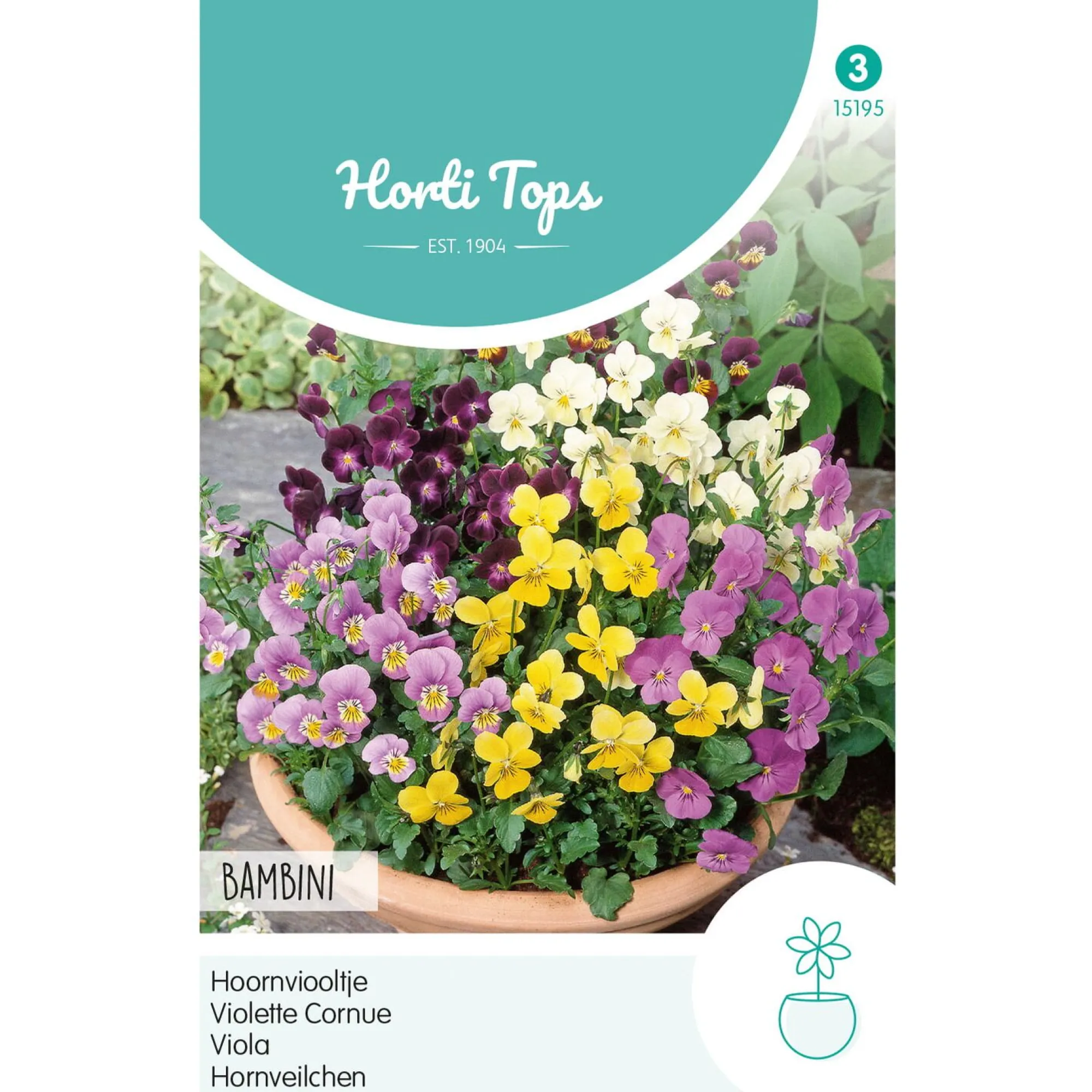 Horti Tops Moestuin>Hoornviooltjes Bambini mix
