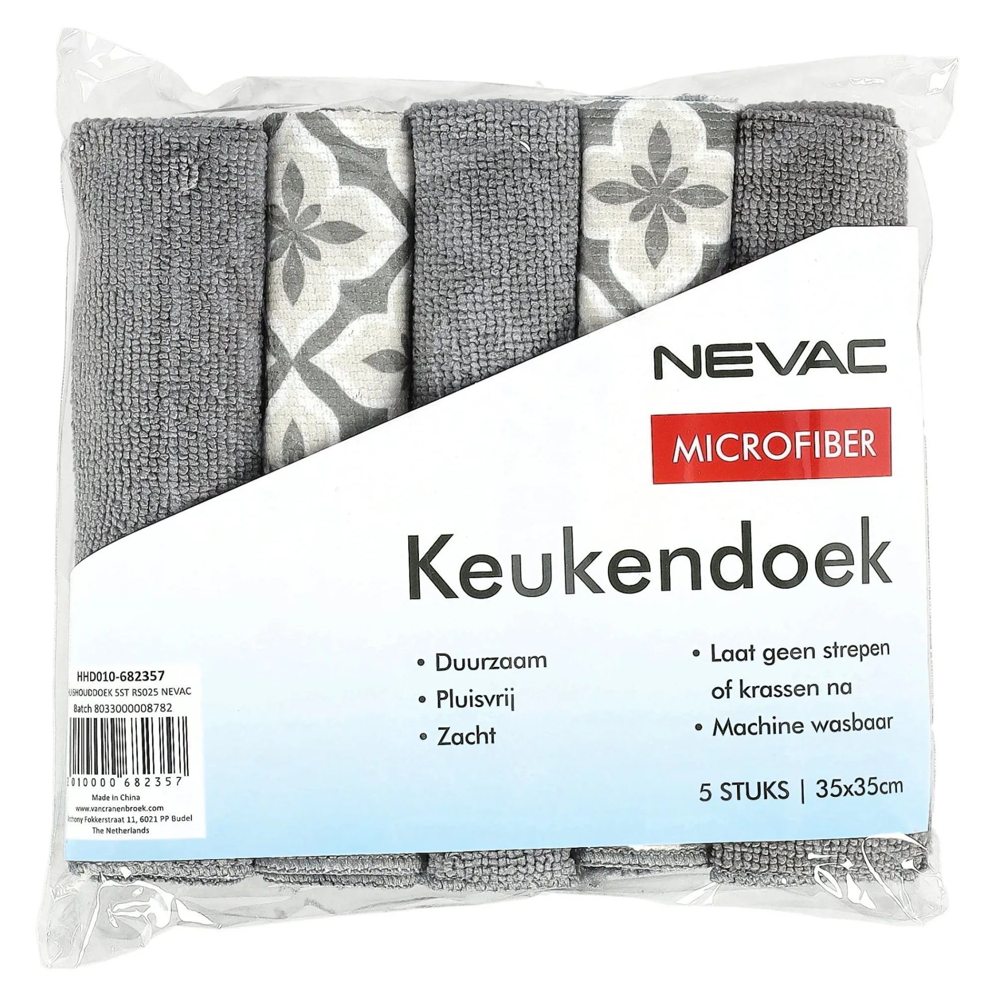 Nevac Schoonmaken>Huishouddoek 5st RS025
