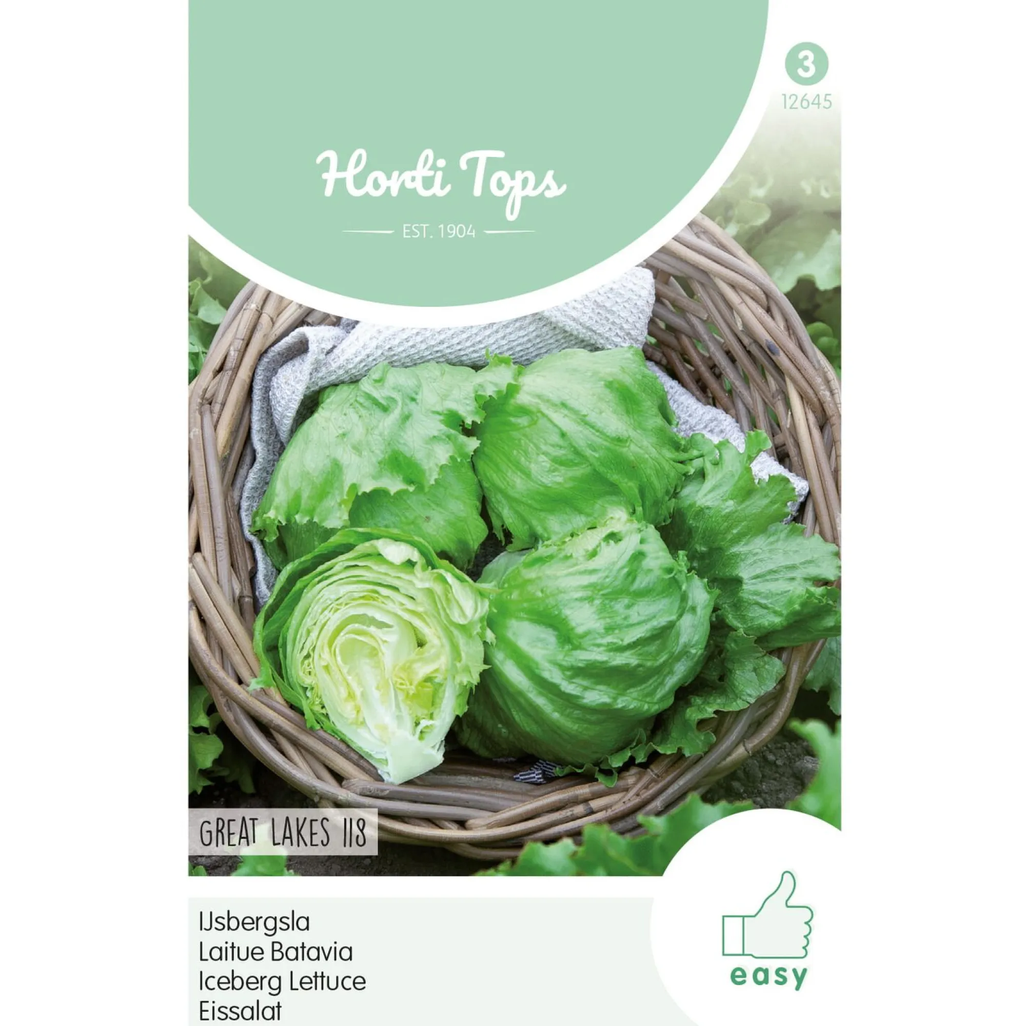 Horti Tops Moestuin>IJsbergsla Great Lakes