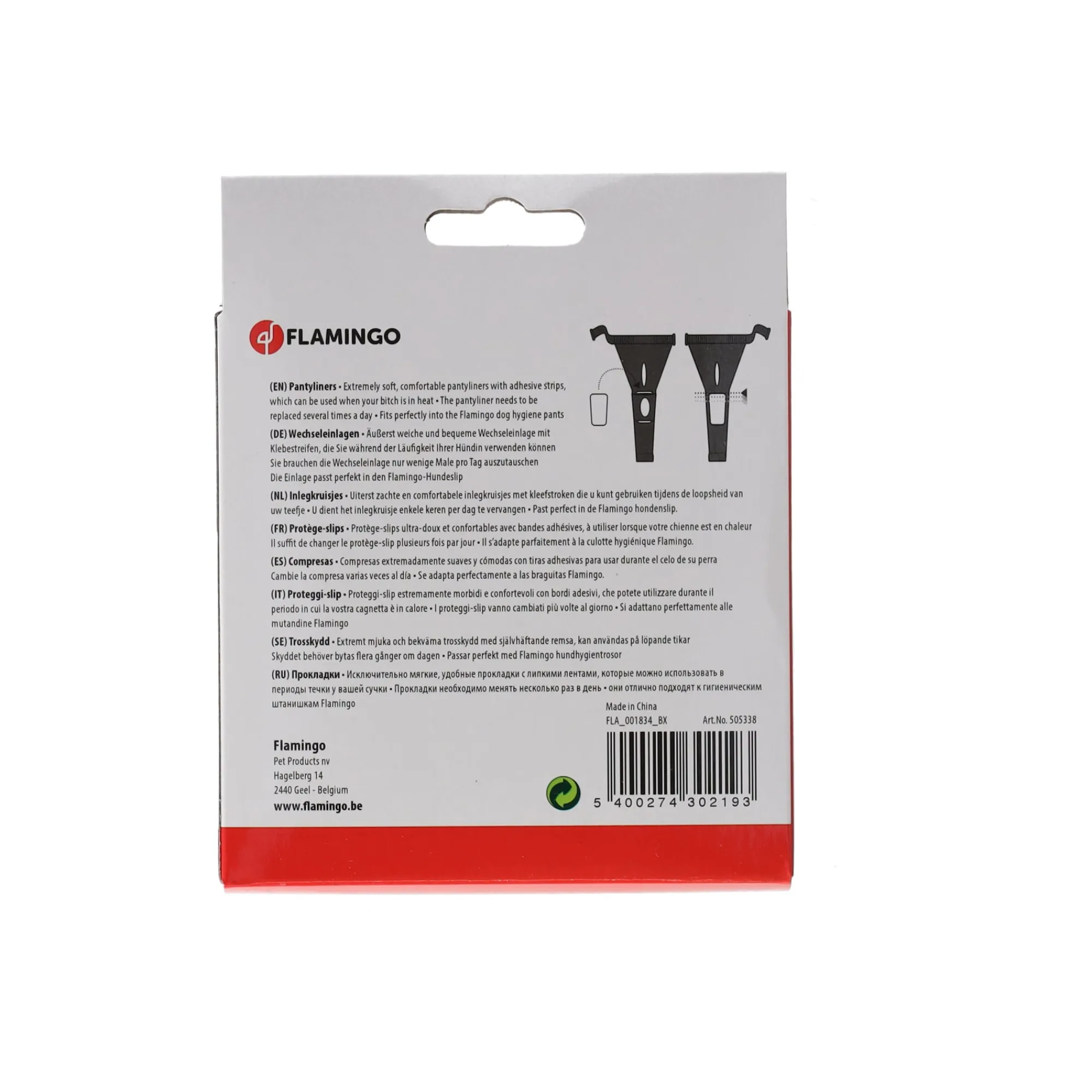 Flamingo Hondenverzorging>Inlegkruisjes voor slip nr 4/5
