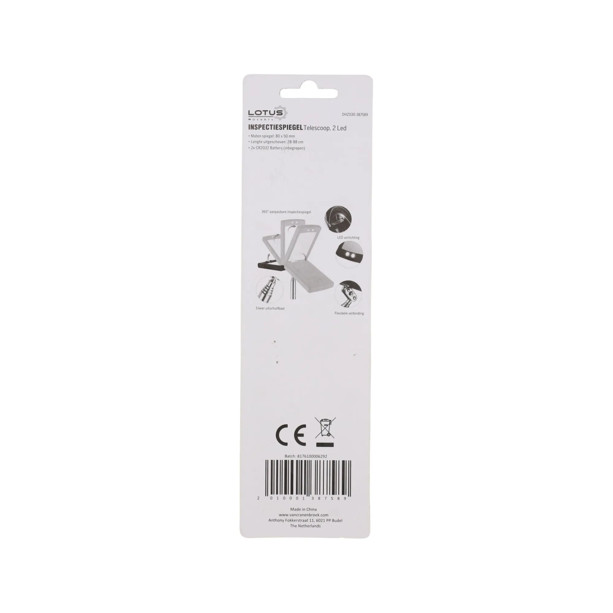 Lotus Handgereedschap>Inspectiespiegel telescoop +LED