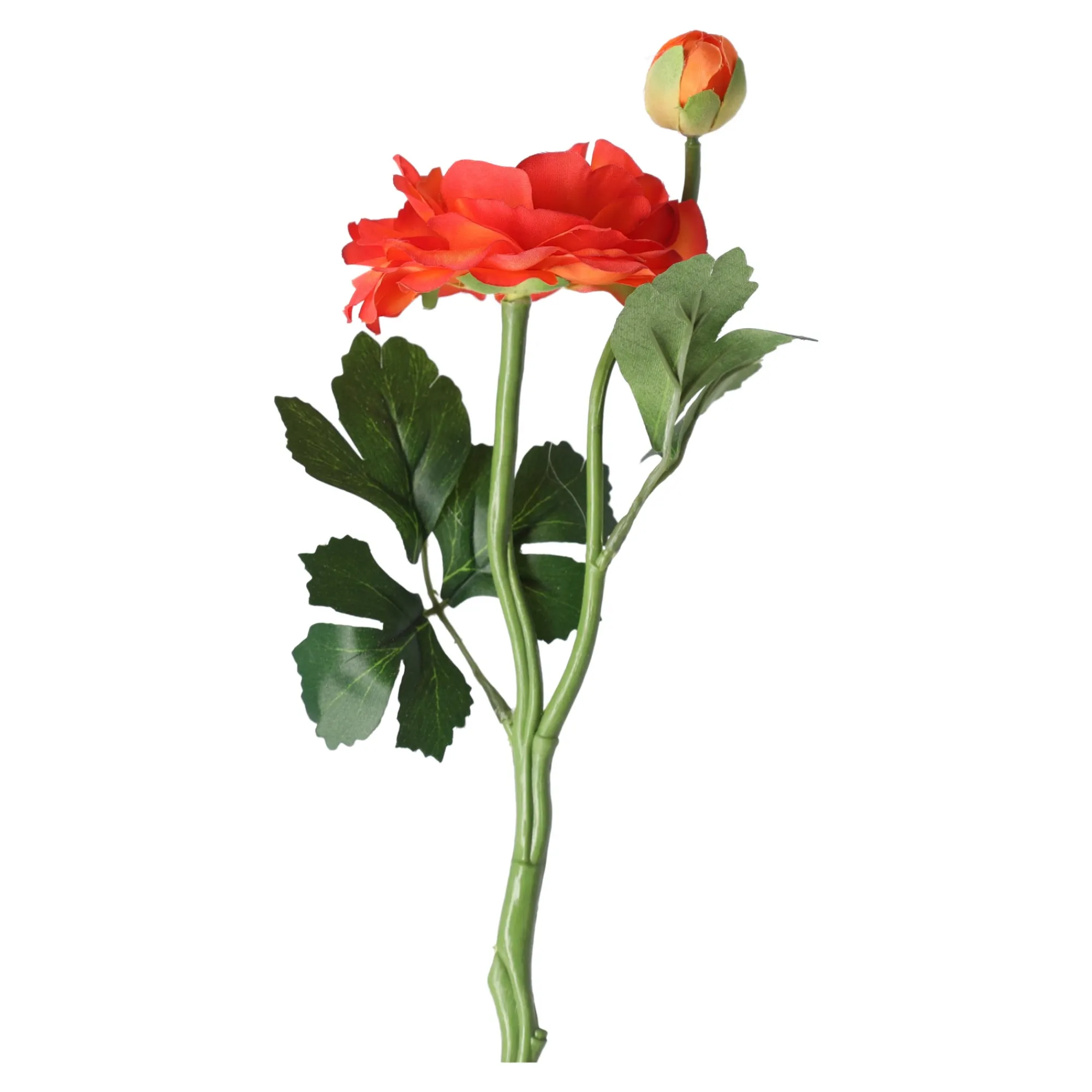 O'malley Kunstplanten En Kunstbloemen>Japanse roos oranje 36 cm