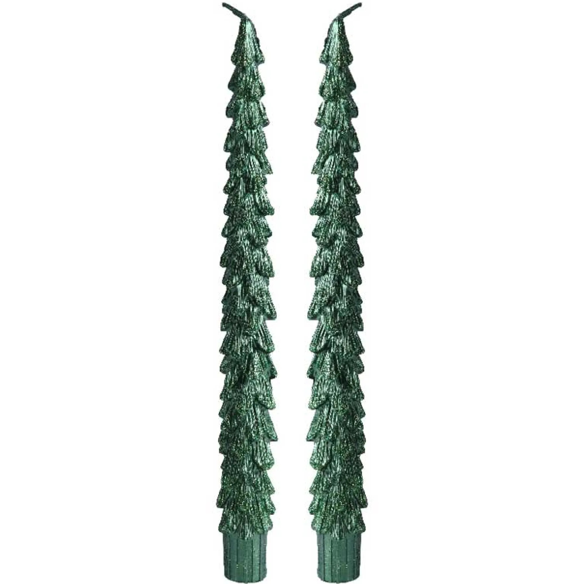 Decoris Kerstdecoratie>Kaars diner boom 25 cm groen 2st.