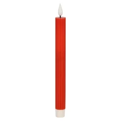 O'malley Kaarsen>Kaars diner rib LED 25 cm rood