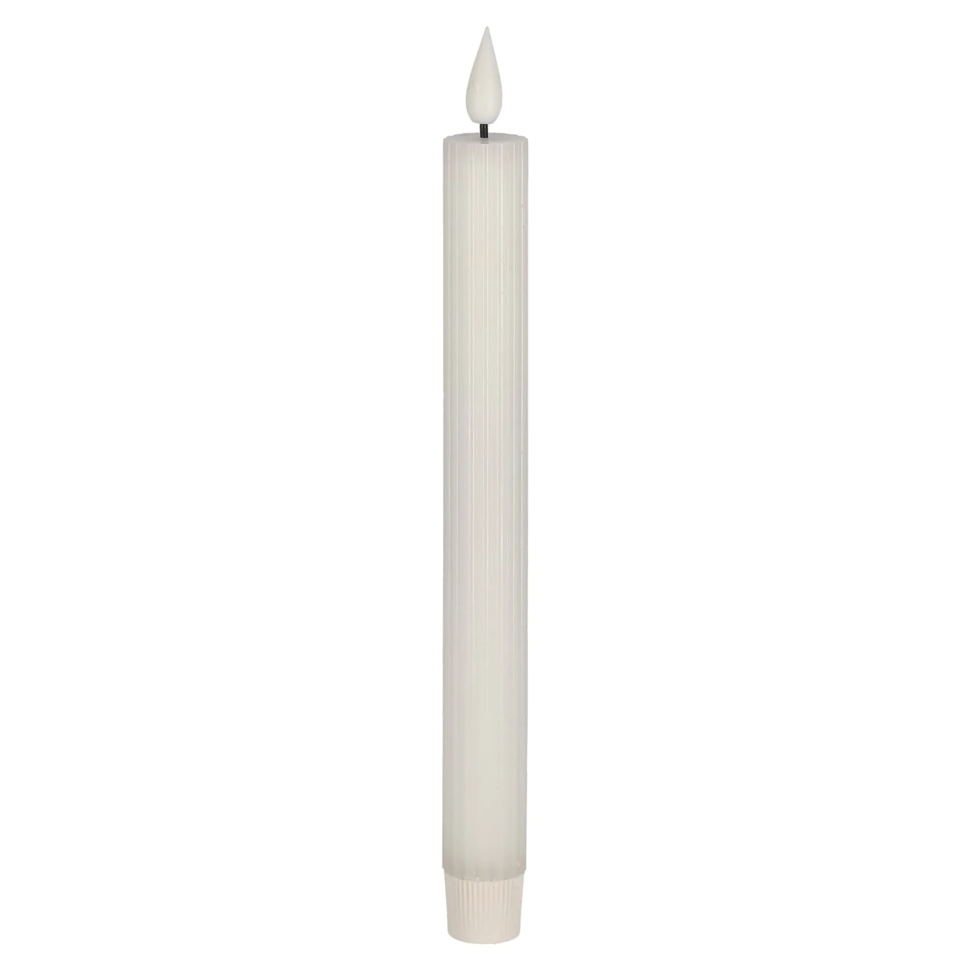 O'malley Kaarsen>Kaars diner rib LED 25 cm wit