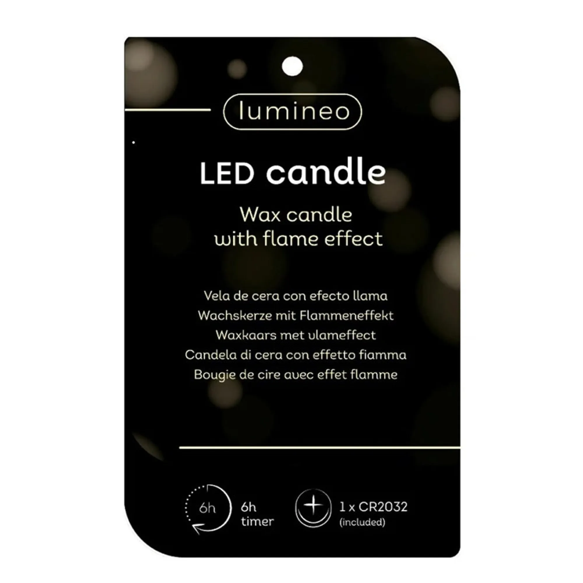Lumineo Kerstdecoratie>Kaars led kerstboom bruin 10 cm