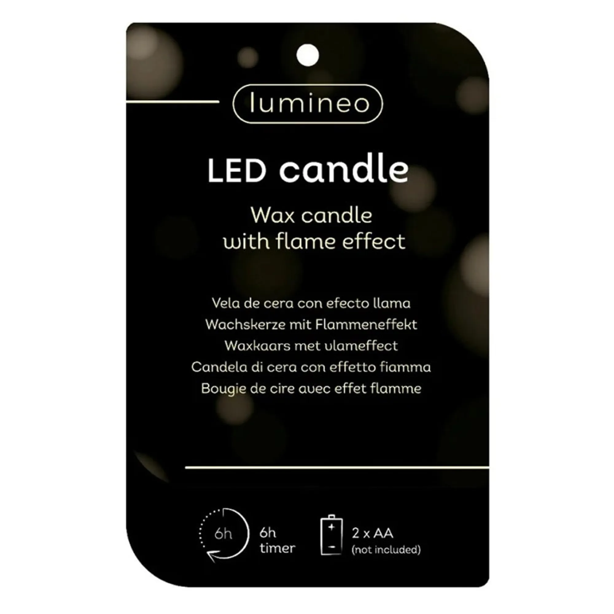 Lumineo Kerstdecoratie>Kaars led kerstboom bruin 13 cm