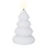 Lumineo Kerstdecoratie>Kaars led kerstboom wit 10 cm