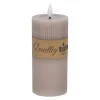 O'malley Kaarsen>Kaars rib melt LED 7 x 15 cm taupe