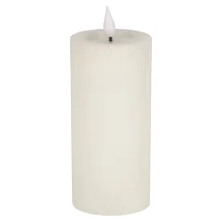 O'malley Kaarsen>Kaars rib melt LED 7 x 15 cm wit