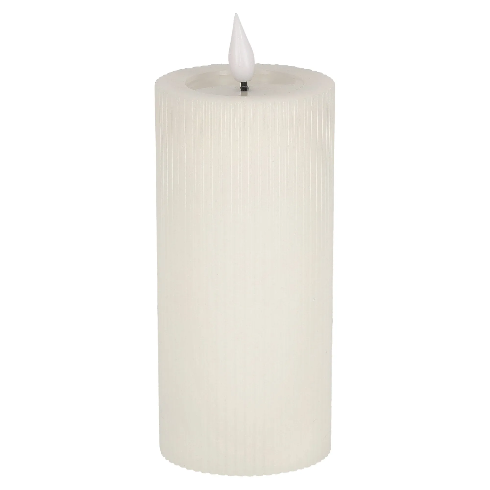 O'malley Kaarsen>Kaars rib melt LED 7 x 15 cm wit
