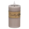 O'malley Kaarsen>Kaars rib melt LED 7 x 12 cm taupe