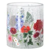 Kaarsen>Kaarshouder bloemen 11 x 13 cm