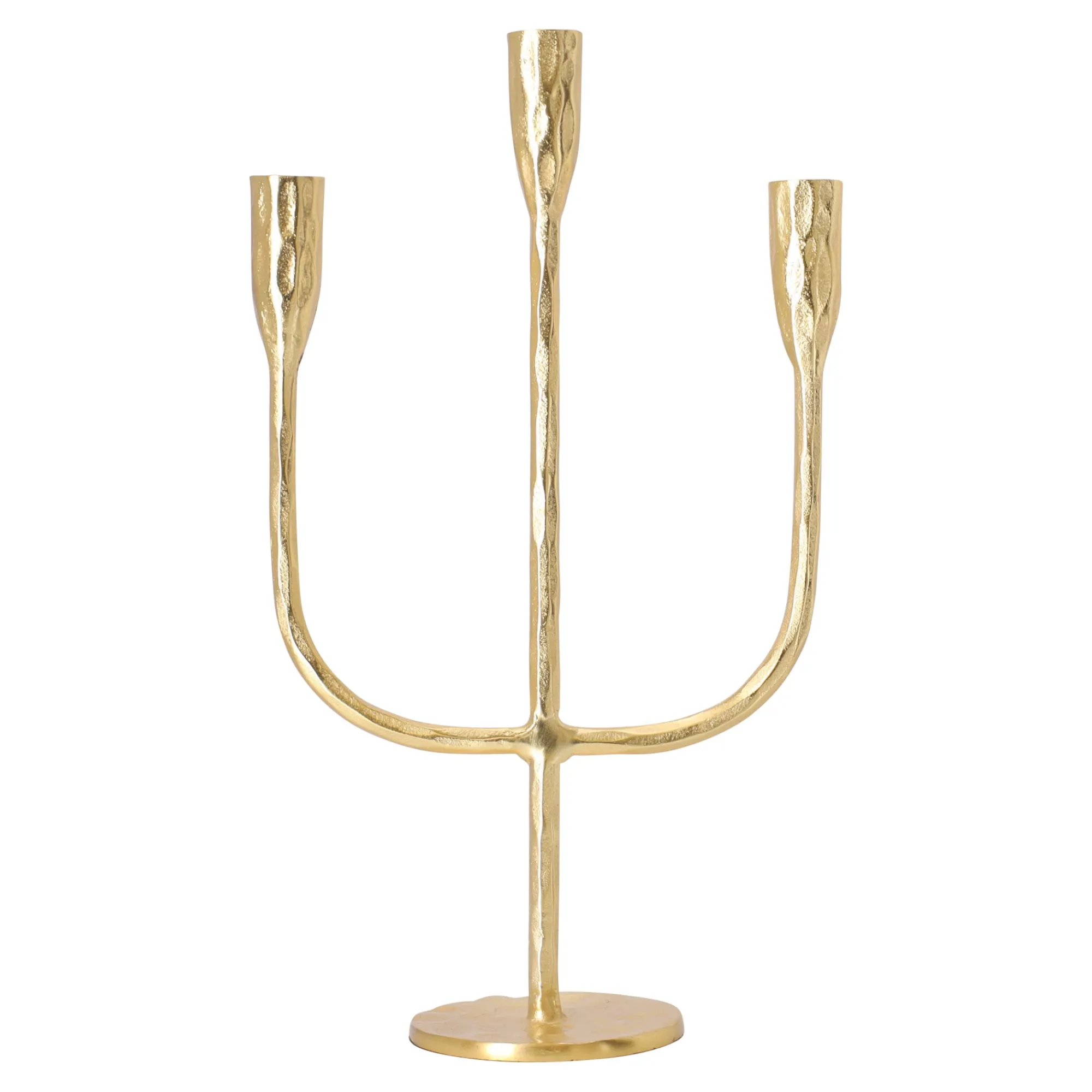 O'malley Kaarsen>Kaarshouder diner 3arm goud 39 cm