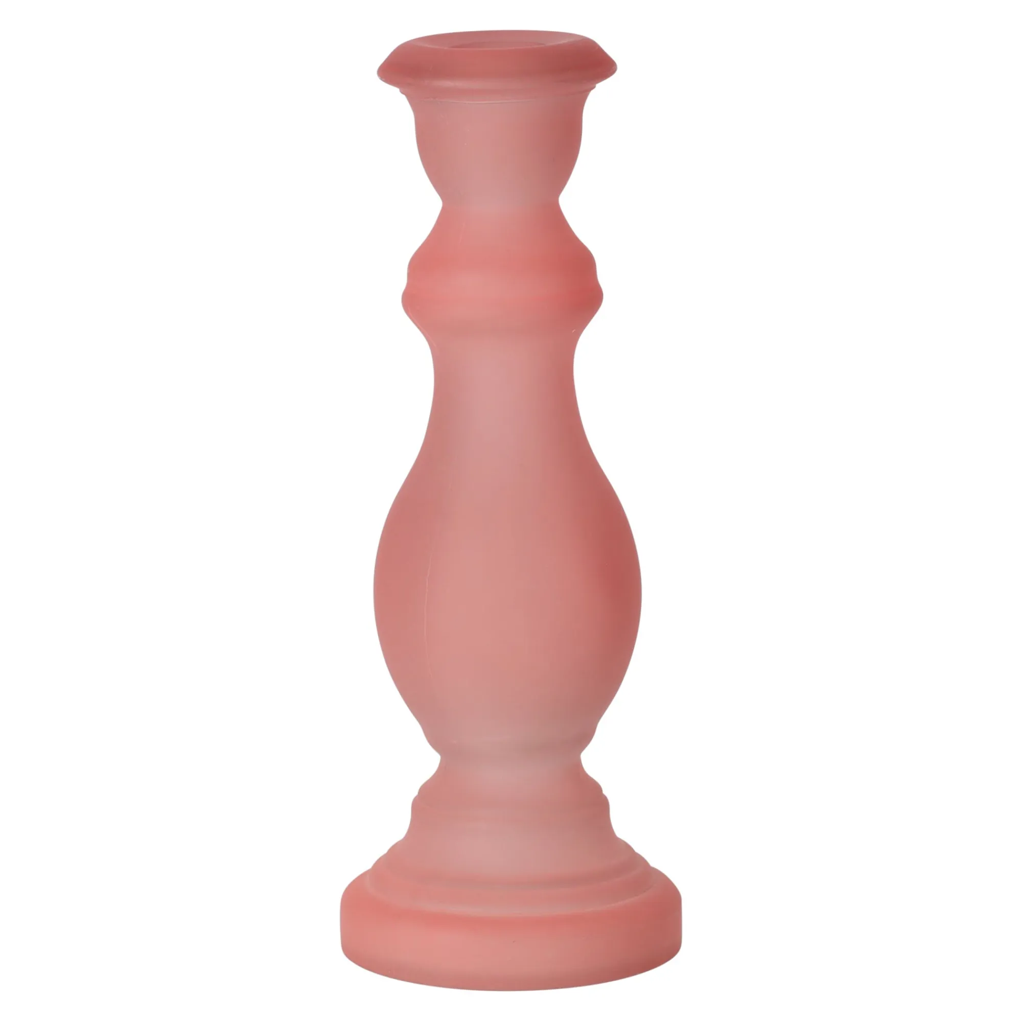 Natural Collections Kaarsen>Kaarshouder van glas 7 x 20 cm roze, 2 assorti