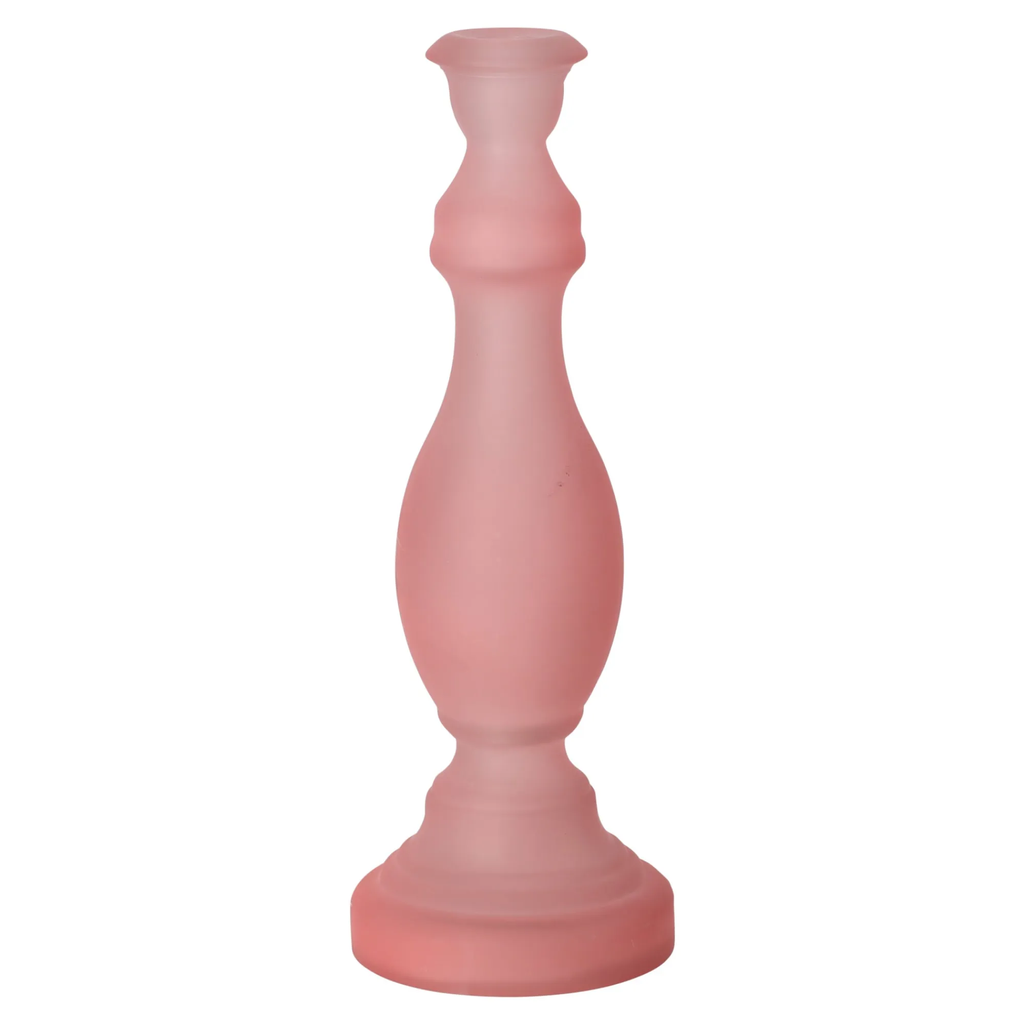 Natural Collections Kaarsen>Kaarshouder van glas 10 x 30 cm roze, 2 assorti