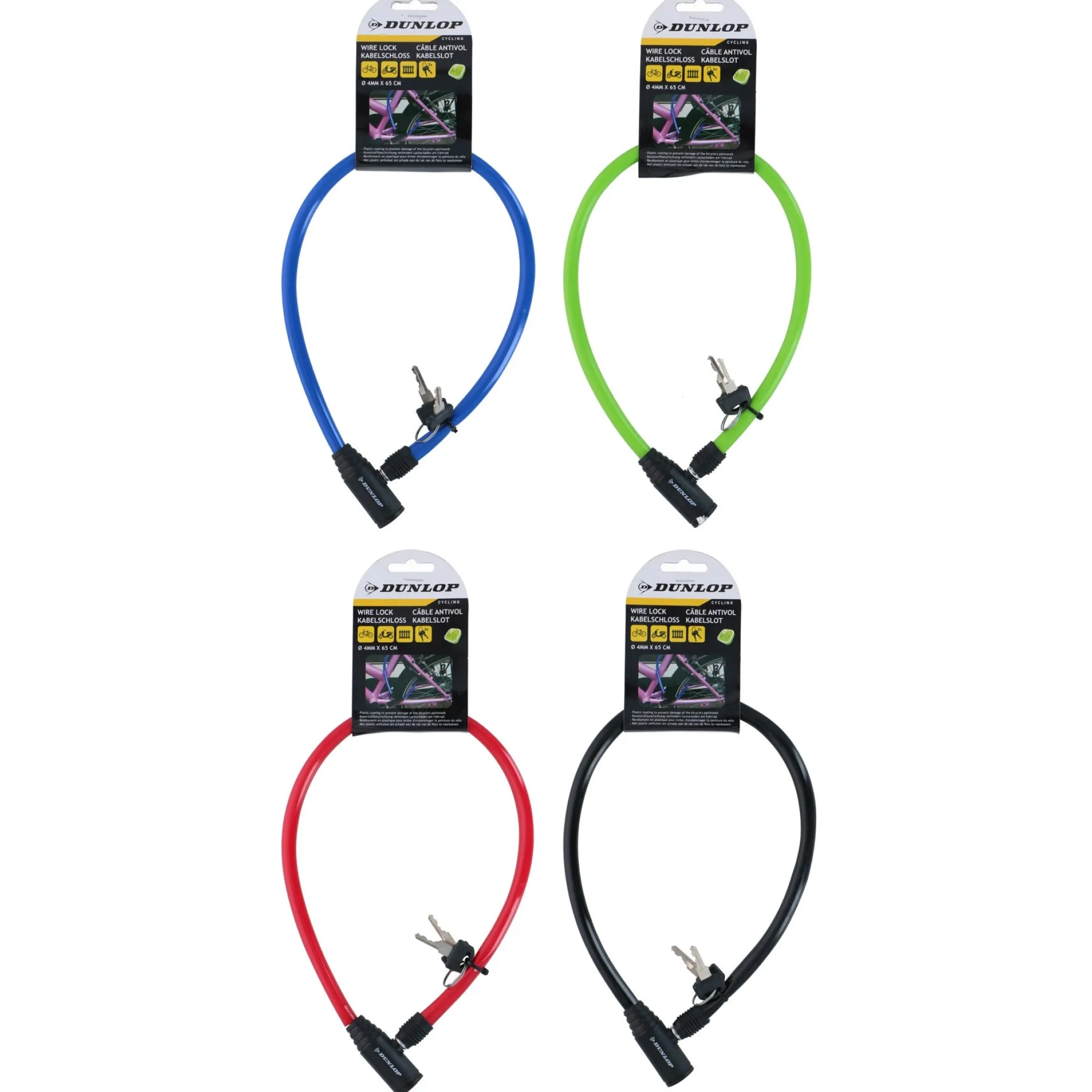 Dunlop Fietsspullen>Kabelslot 4 mm x 60 cm