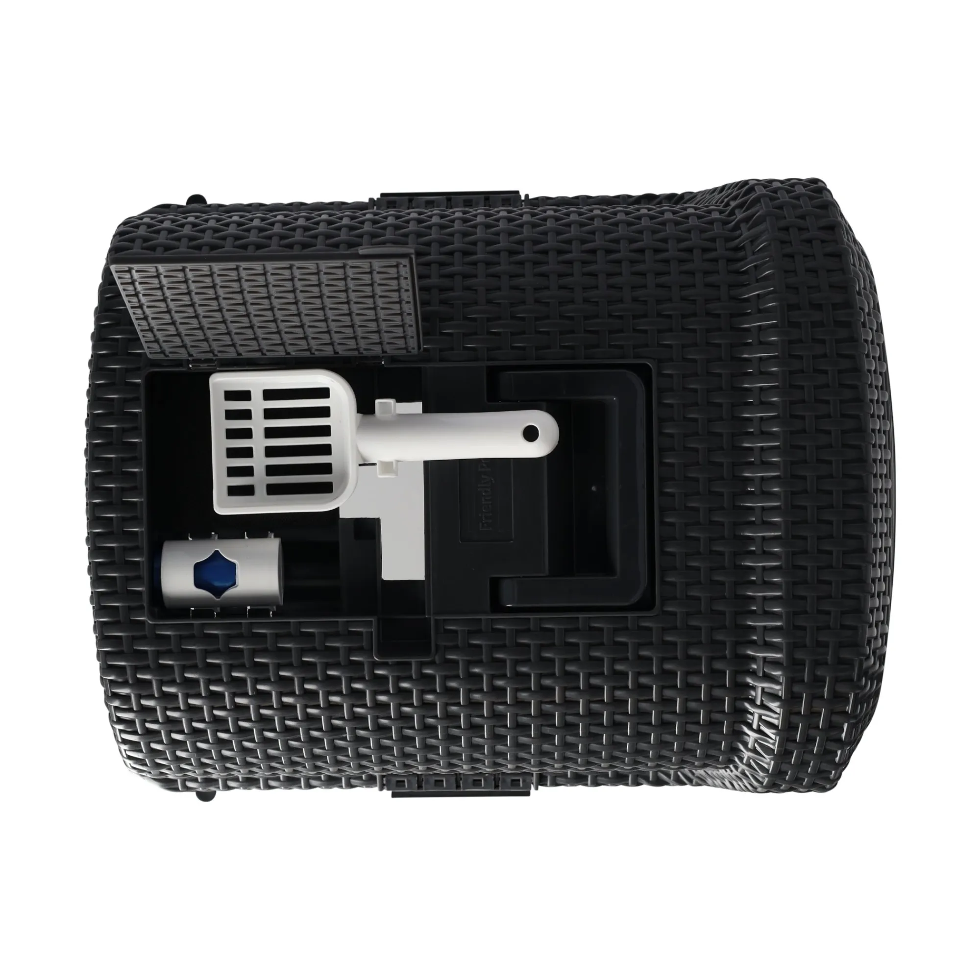 Friendly Pet Kattenbak>Kattenbak rattan grijs FP