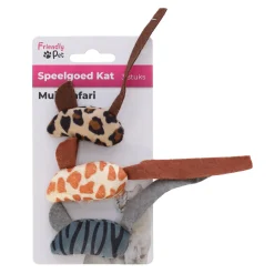 Friendly Pet Kattenspeeltjes>Kattenspeeltje muis safari 3st FP
