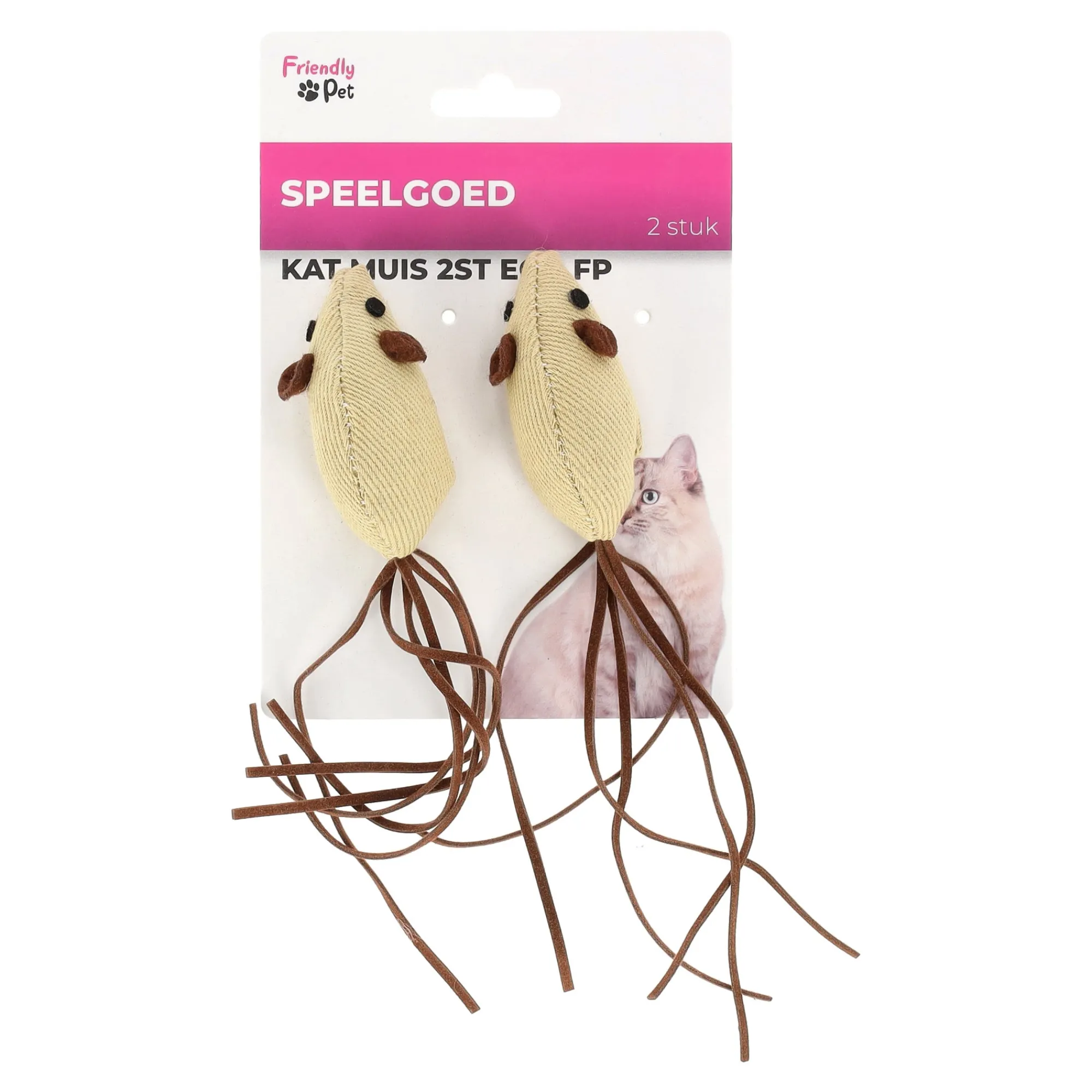 Friendly Pet Kattenspeeltjes>Kattenspeeltje muis 2st eco FP