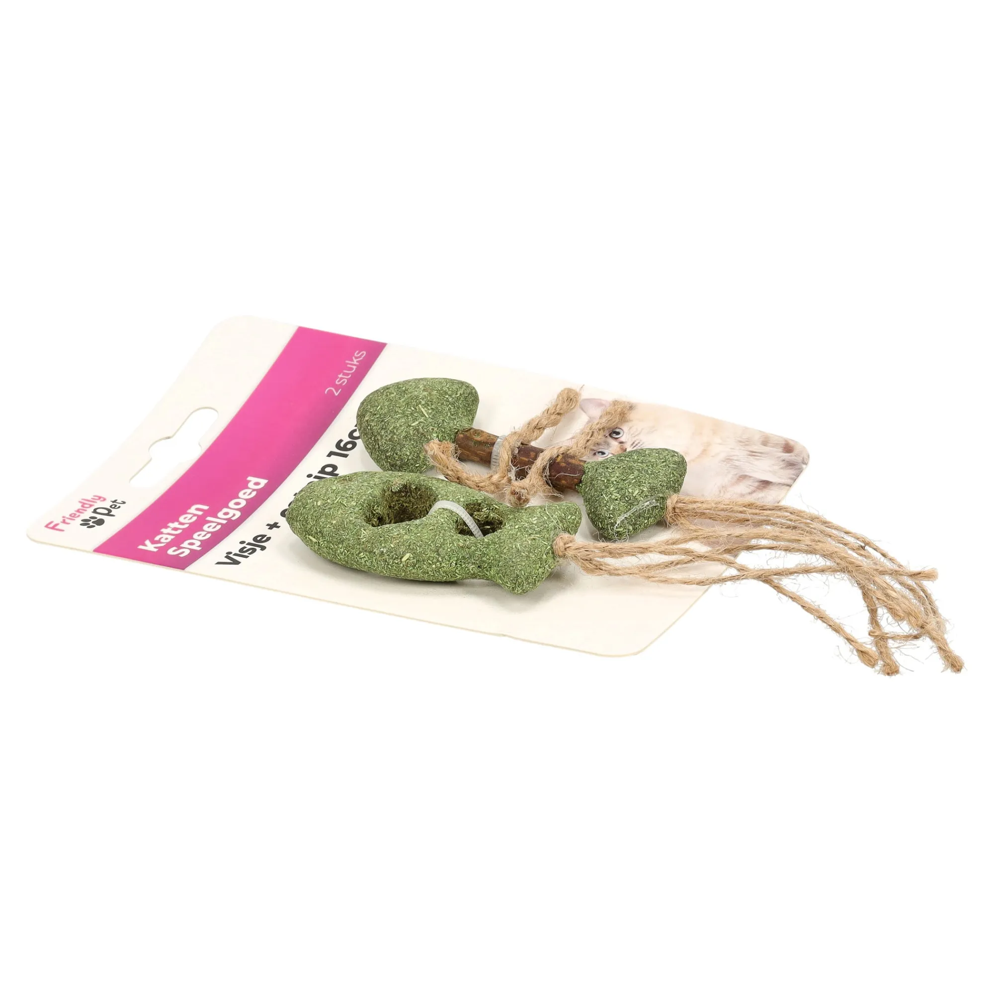 Friendly Pet Kattenspeeltjes>Kattenspeeltje visje met catnip 16 cm 2st.