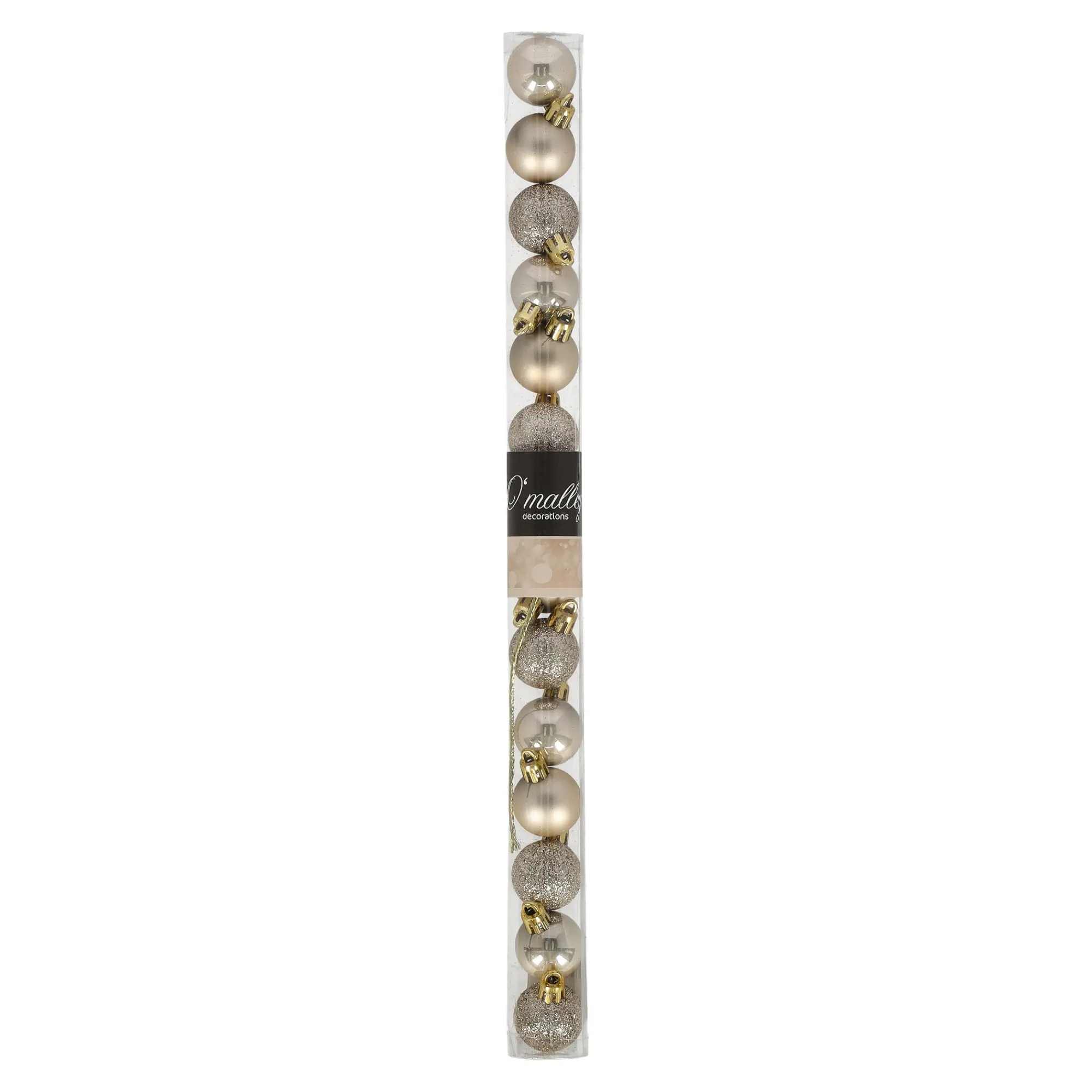 O'malley Kerstballen>Kerstbal 3 cm mix tube 14st. parel