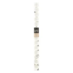 O'malley Kerstballen>Kerstbal 3 cm tube glitter 14st. wit