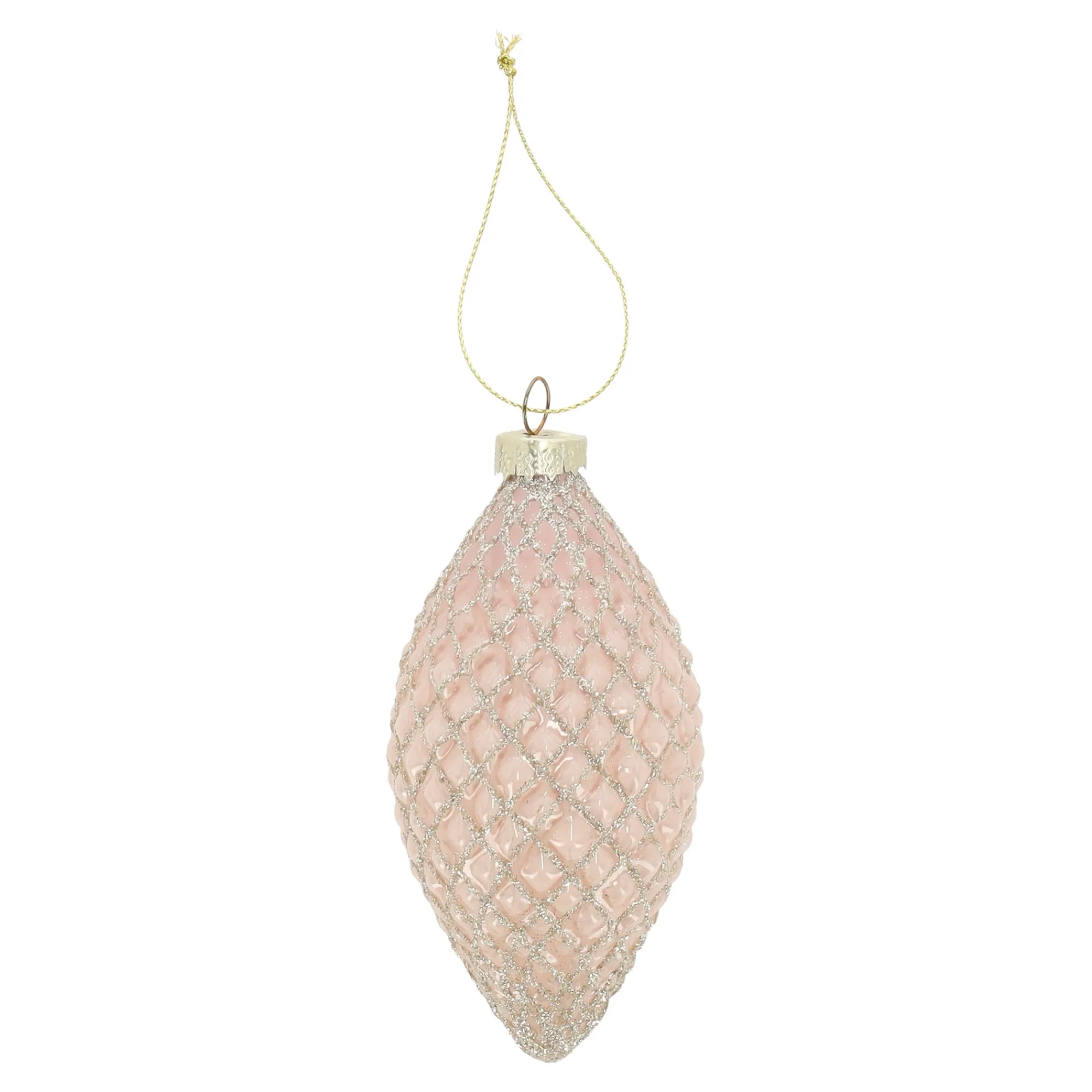 Mica Decorations Kerstballen>Kerstbal glas champagne 9 cm