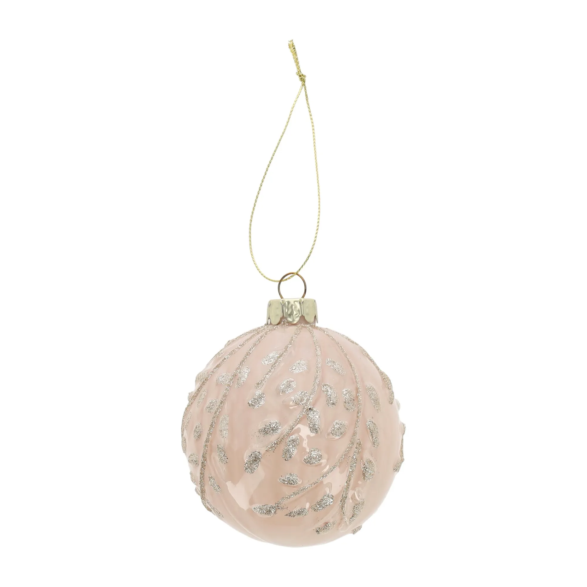 Mica Decorations Kerstballen>Kerstbal glas champagne 9 cm