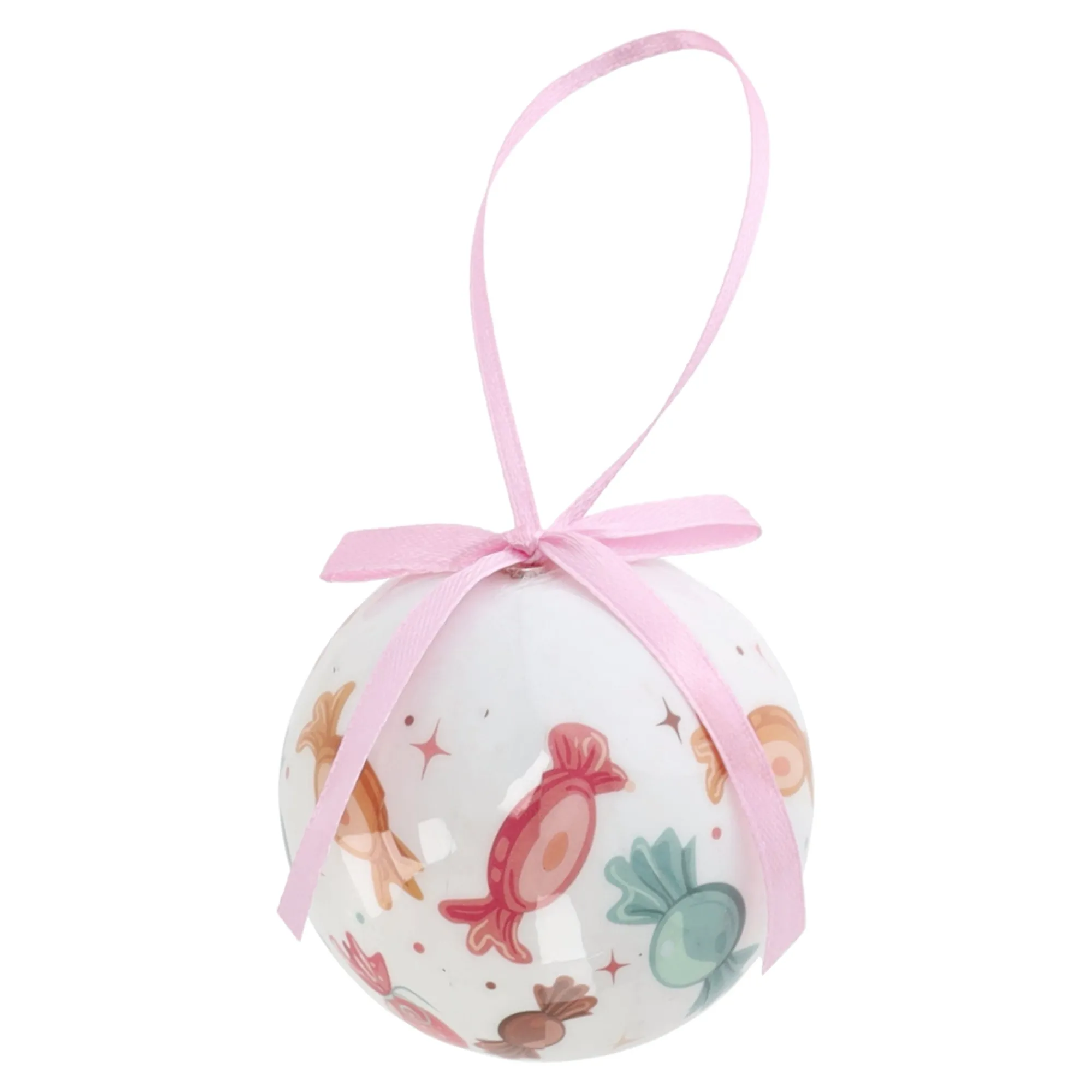 Kerstballen>Kerstbal snoep 6 cm