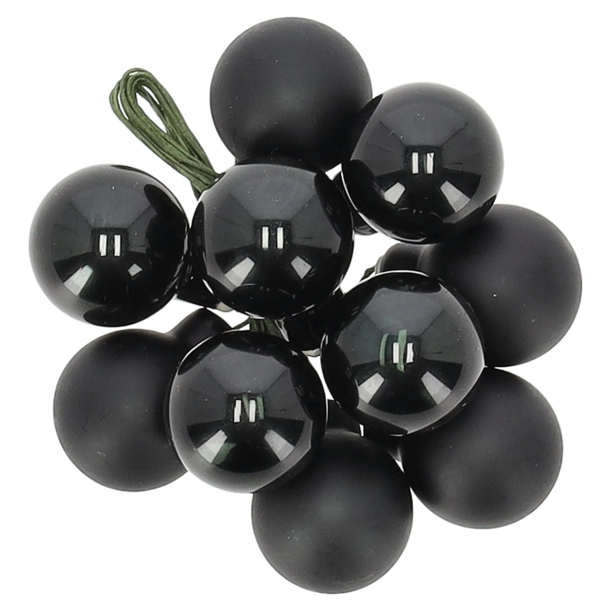 Kerstballen>Kerstbal tros 2cm 10st zwart