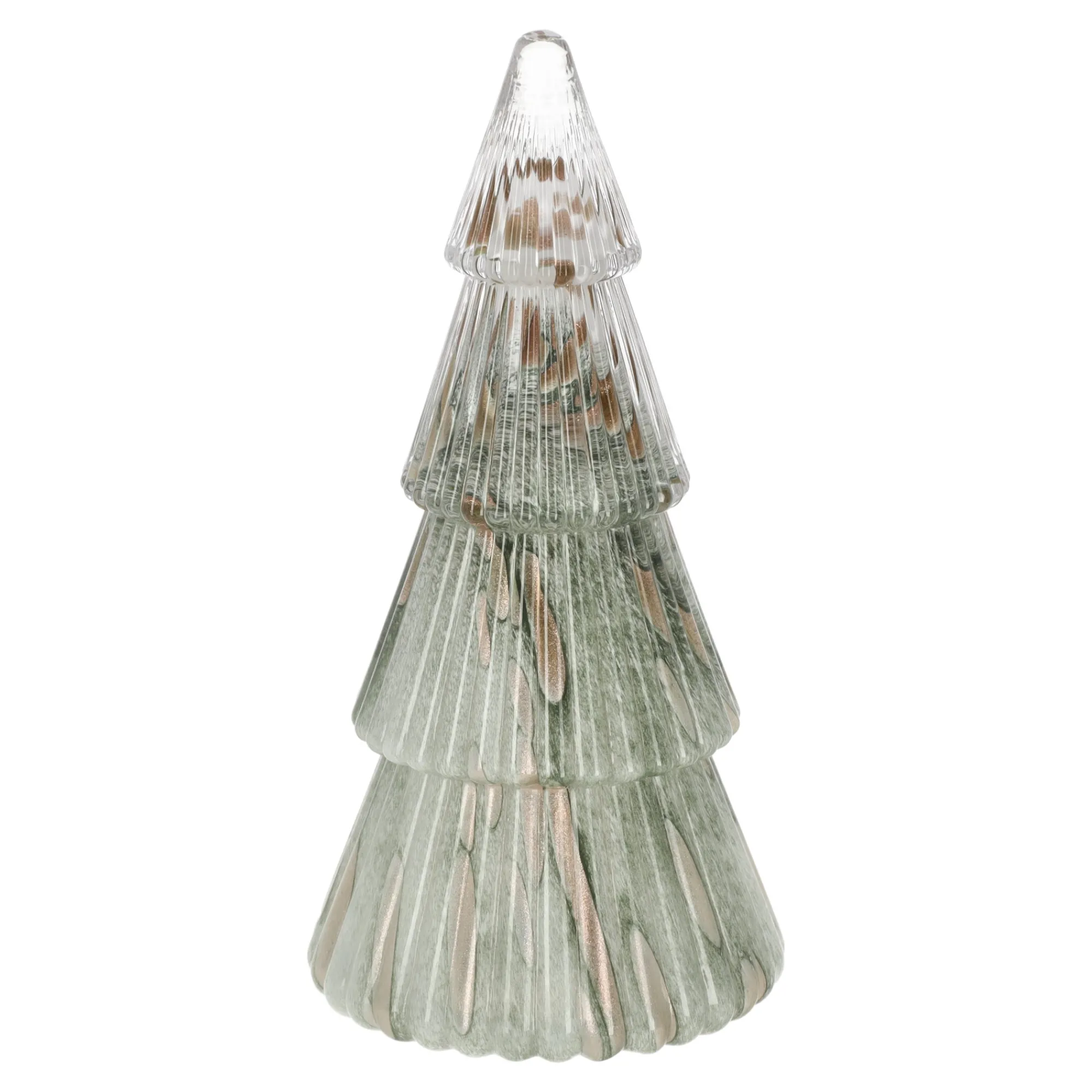 Kerstdecoratie>Kerstboom glas 30 cm groen