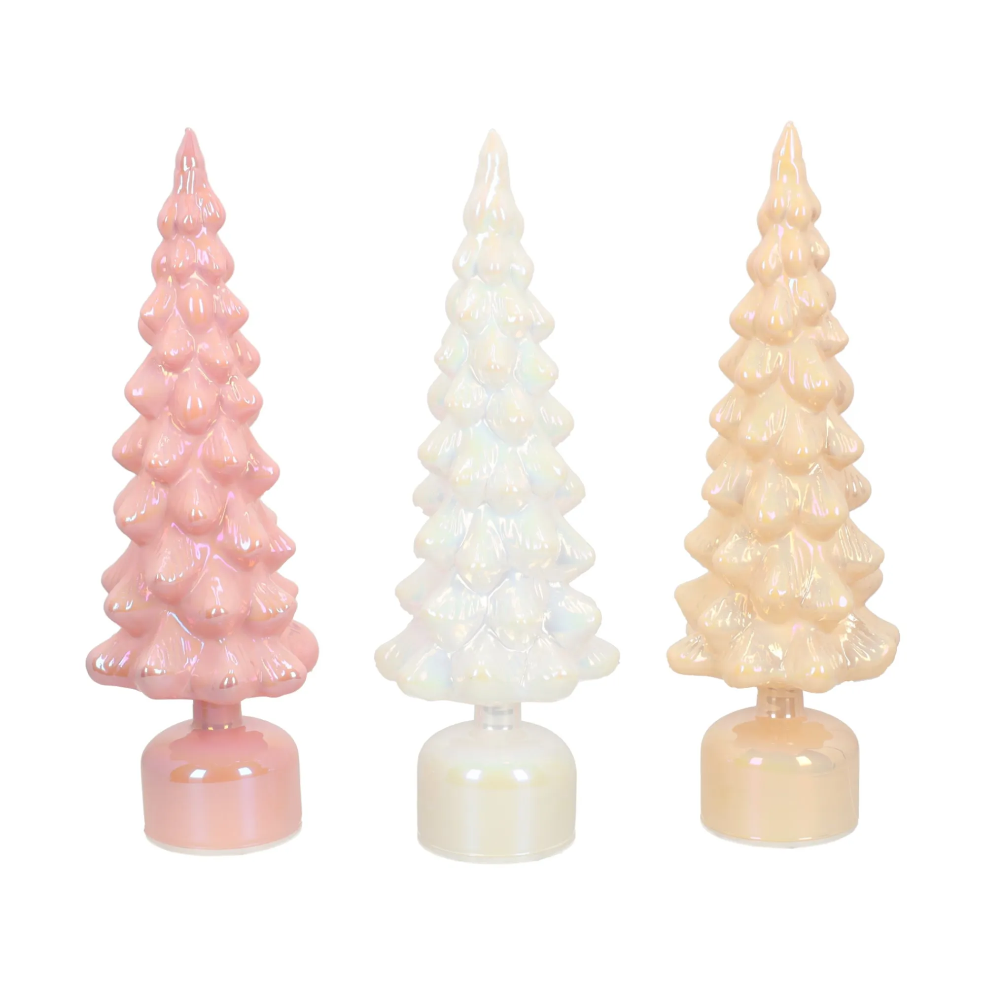 Kerstdecoratie>Kerstboom LED 40 cm roze, wit of goud
