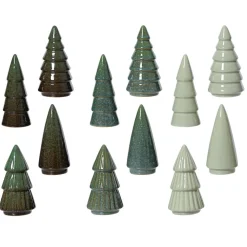 Kerstdecoratie>Kerstboom porselein groen 10 cm